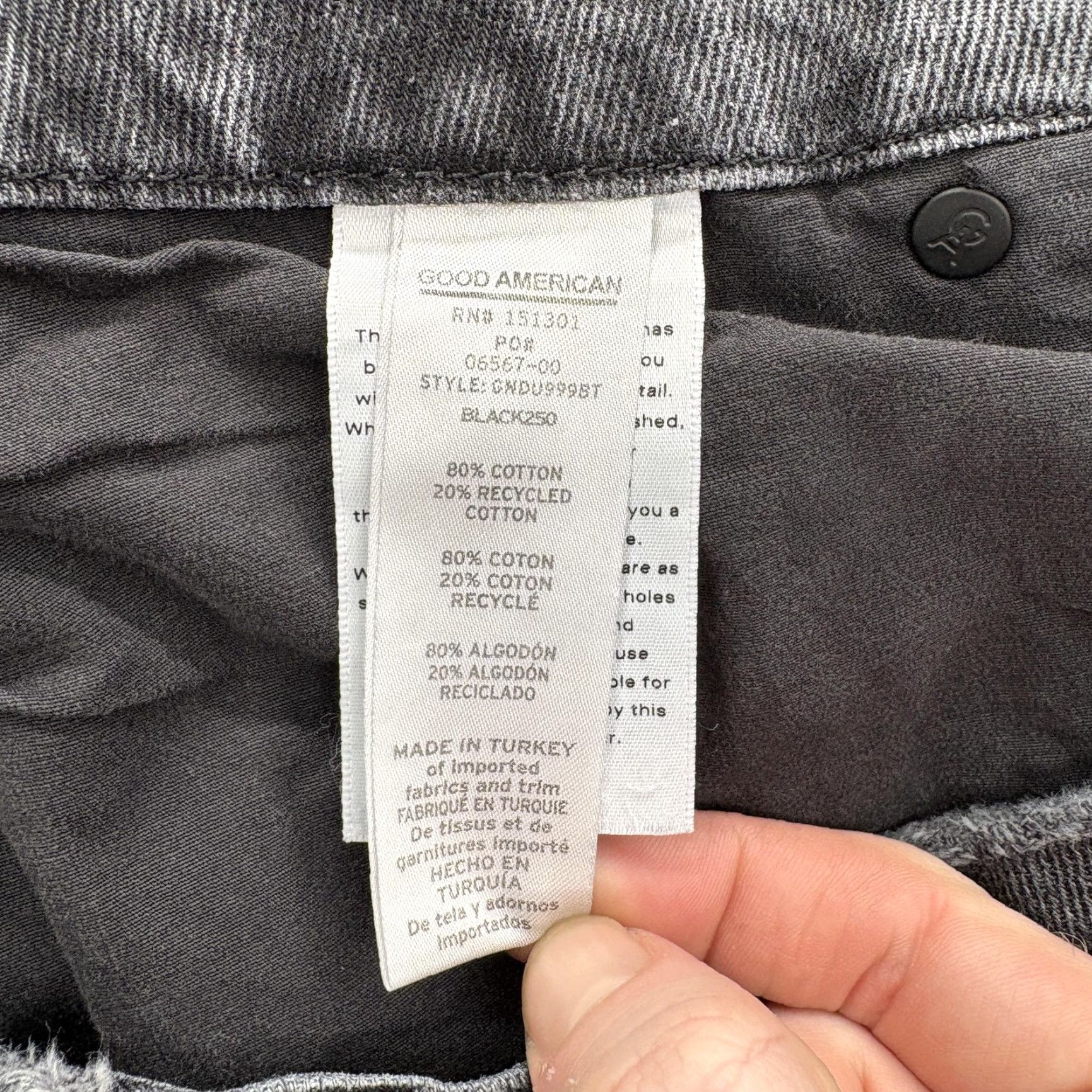 Good American Good American Good Heritage Icon Jeans Womens 16 Gray Denim Pants High Rise Relaxed 5-Pocket Pockets Zip Button Plus Size 26 in Inseam 26 in XS? Size 38" / US 16 / IT 52 - 6 Thumbnail