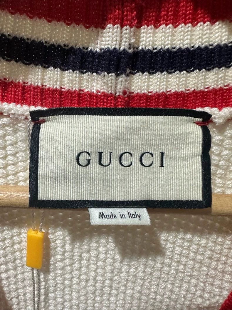 Gucci Gucci Milky white college style GG full print logo cardigan Size US S / EU 44-46 / 1 - 3 Thumbnail