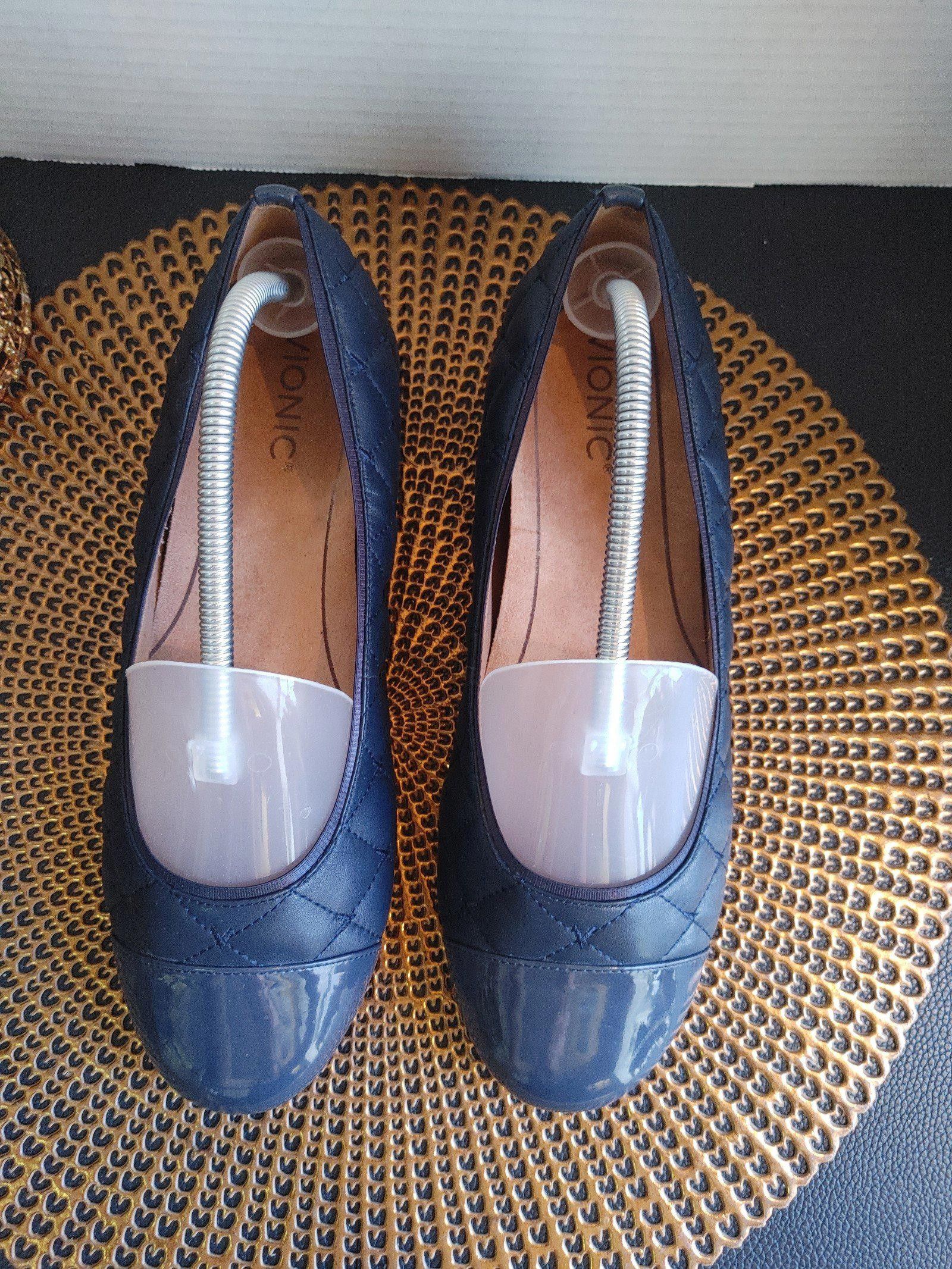 Vionic Stylish Navy Blue Quilted Ballet Flats Vionic Size 8 Size US 8 / IT 38 - 3 Thumbnail