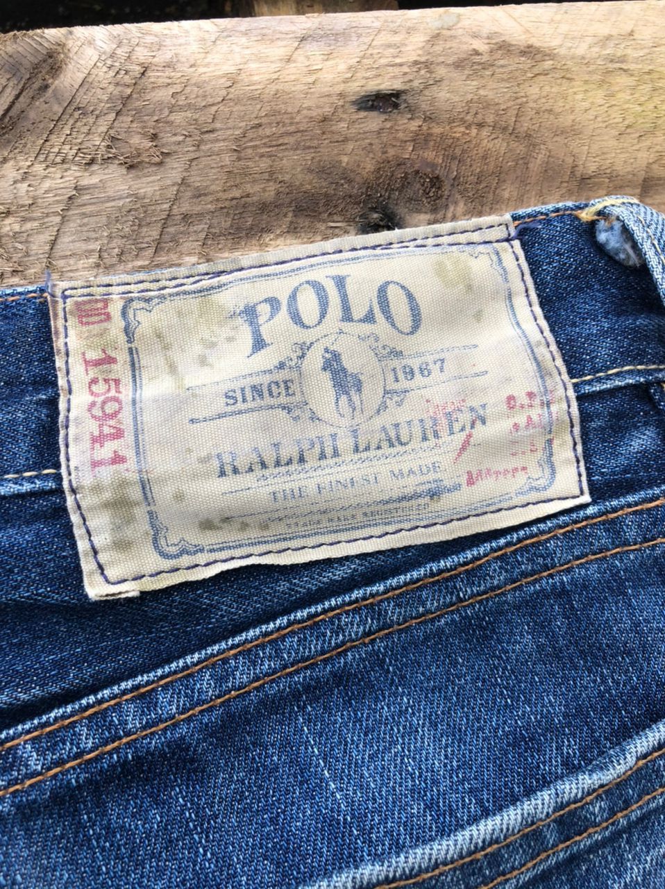 Polo Ralph Lauren × RRL Ralph Lauren × Vintage Polo by Ralph Lauren Denim Jeans Distressed Size US 33 - 3 Thumbnail
