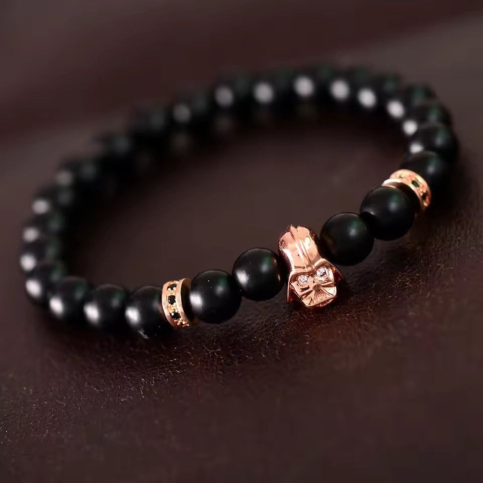 Jewelry 8mm Black Bead Chain Bracelet Size ONE SIZE - 2 Thumbnail