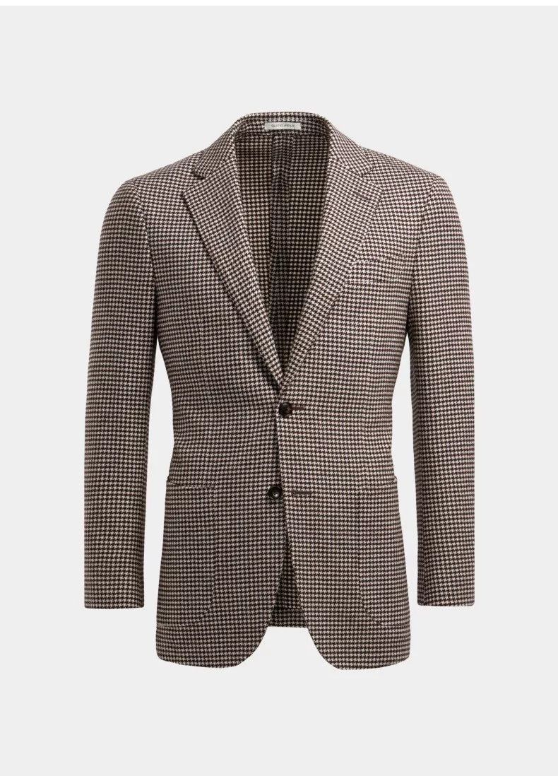 Suitsupply SUITSUPPLY Havana Houndstooth Wool-Cashmere Blazer Size US M / EU 48-50 / 2 - 1 Thumbnail