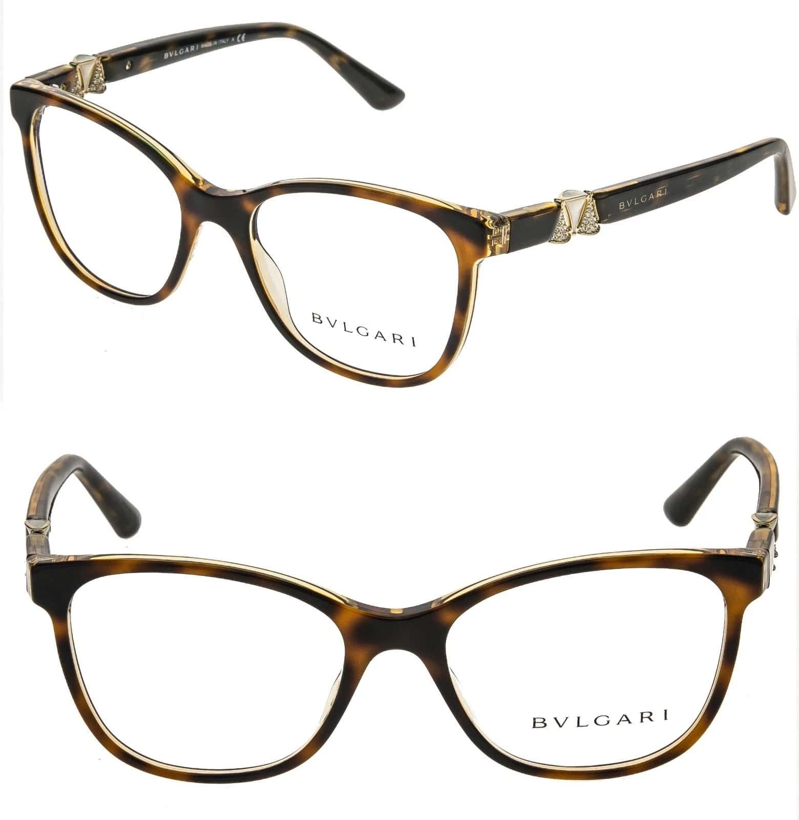 Bvlgari BVLGARI BV4118B Diva 4118 Havana Luxury Eyeglasses Frame Size ONE SIZE - 1 Thumbnail