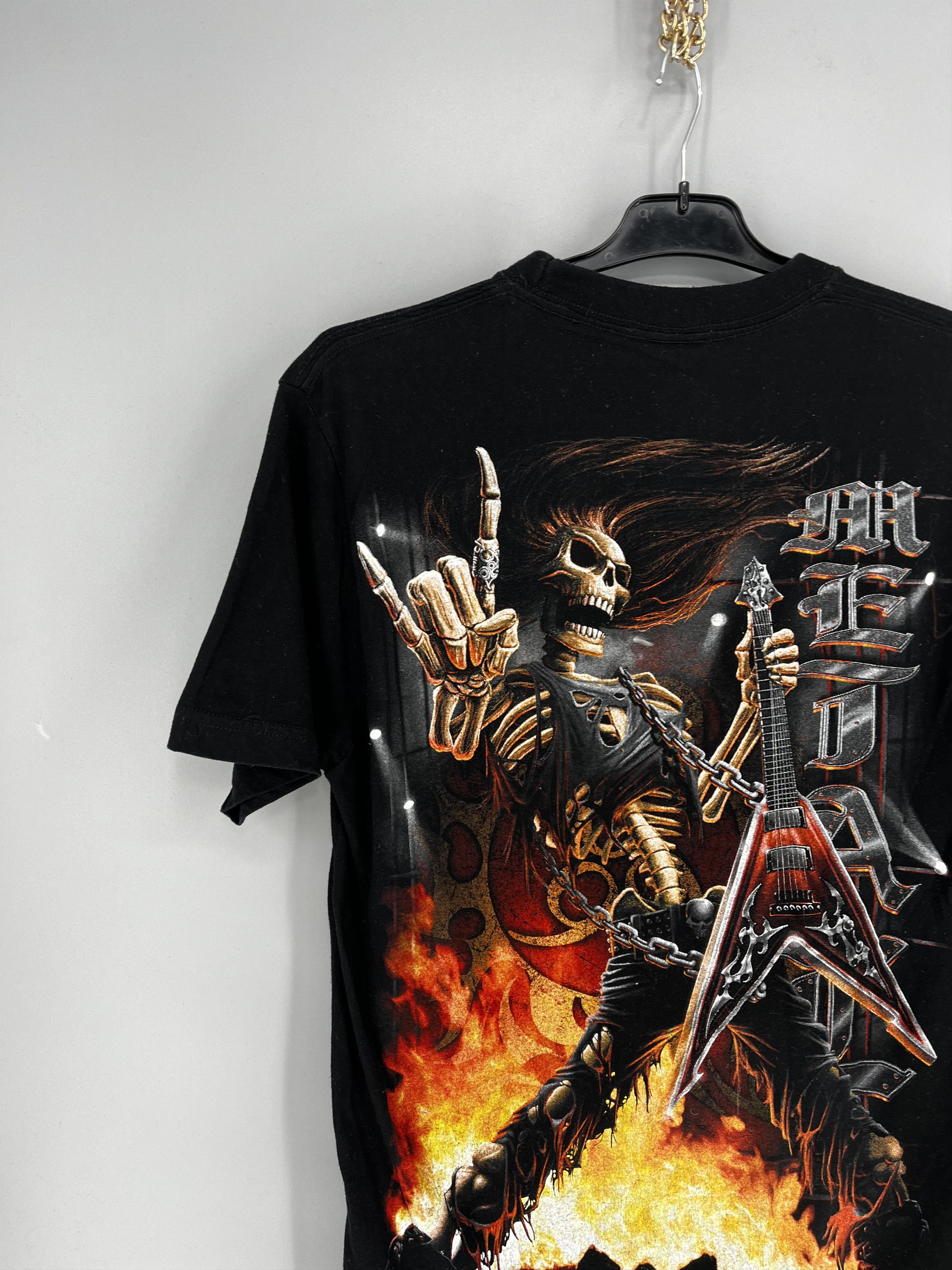 Band Tees VINTAGE GOTHIC SPIRAL SKULL Y2K GRUNGE PUNK ROCK Size US M / EU 48-50 / 2 - 12 Thumbnail