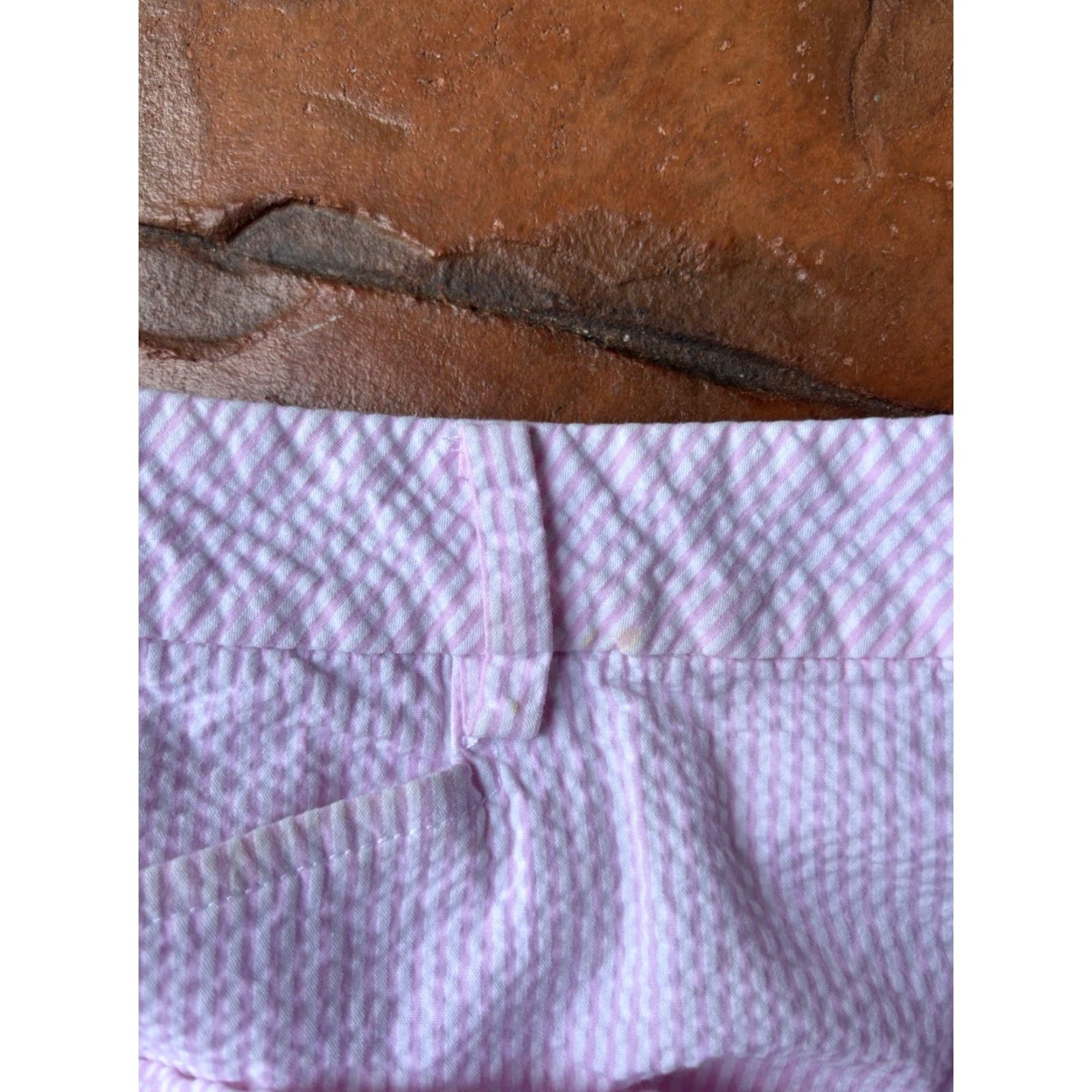 Ralph Lauren LAUREN RALPH LAUREN Seersucker Dress Pants Women’s 10P Pink Striped Golf Pants Size 32" / US 10 / IT 46 - 4 Thumbnail