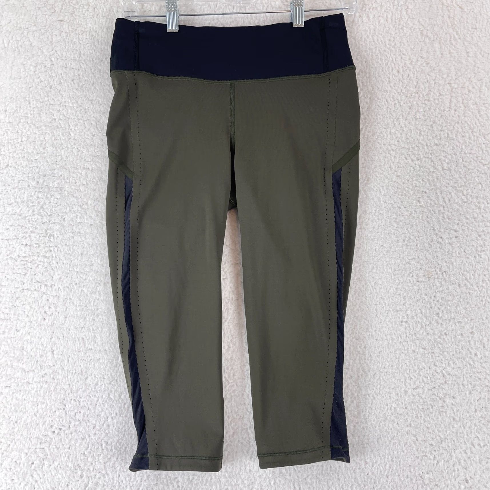 Lululemon Lululemon Smooth Stride Crop Legging Pants Womens Size 6 Green Pull On Yoga Size 28" / US 6 / IT 42 - 2 Thumbnail