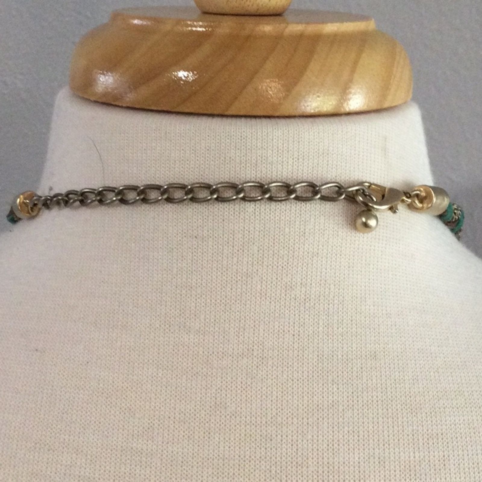 Other Elegant Blue, Gold, Brown Braided Leather Necklace Size ONE SIZE - 16 Thumbnail