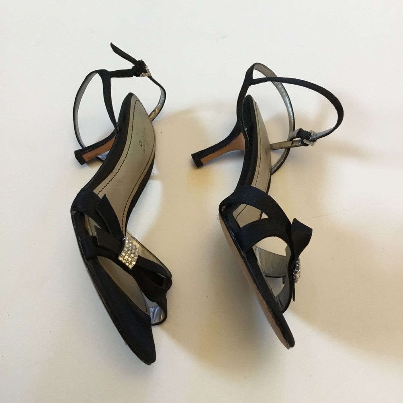 Other Platinum BP Black Sandals Heels Size US 6.5 / IT 36.5 - 3 Thumbnail
