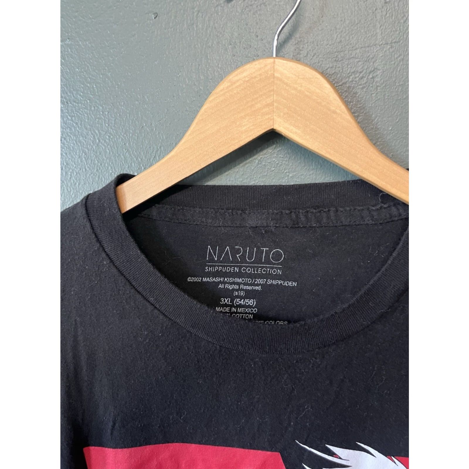 Vintage Cartoon Naruto Shippuden Shirt Mens Regular T-Shirt Adult Small Black Red White Graphic Anime Cartoon Mens Size US XXL / EU 58 / 5 - 3 Thumbnail