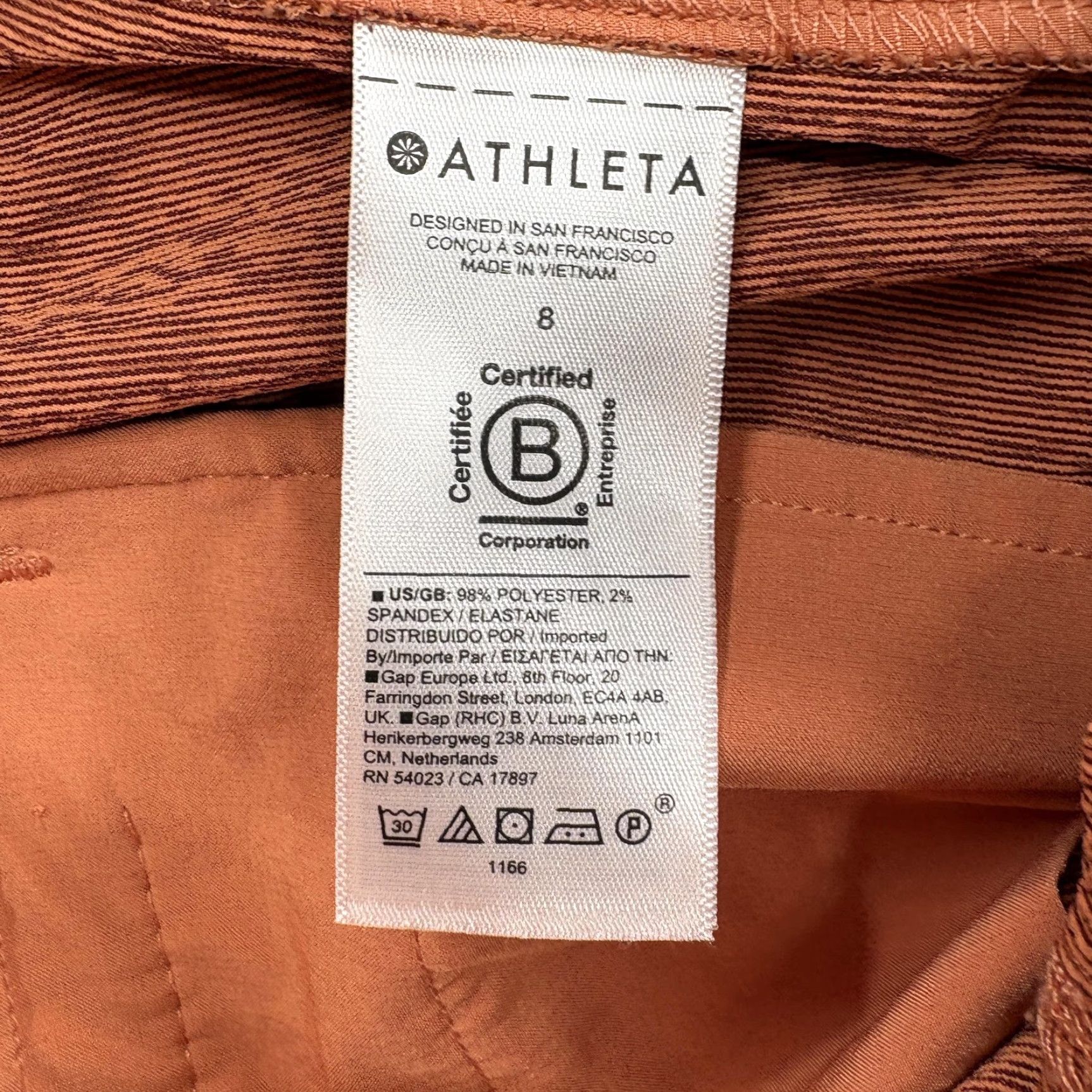 Athleta Athleta Echo Wide Leg Cropped Pants Womens 8 Sunburst Clay Orange Pull On Lounge Size 30" / US 8 / IT 44 - 5 Thumbnail