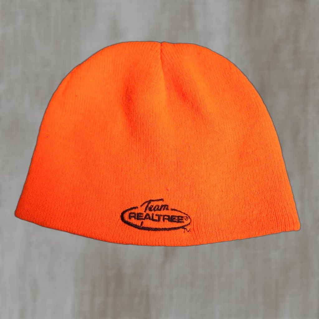 Realtree Vintage Team Realtree Unisex Hunting Beanie Acrylic Orange Knitted Hat 2010s Size ONE SIZE - 1 Thumbnail