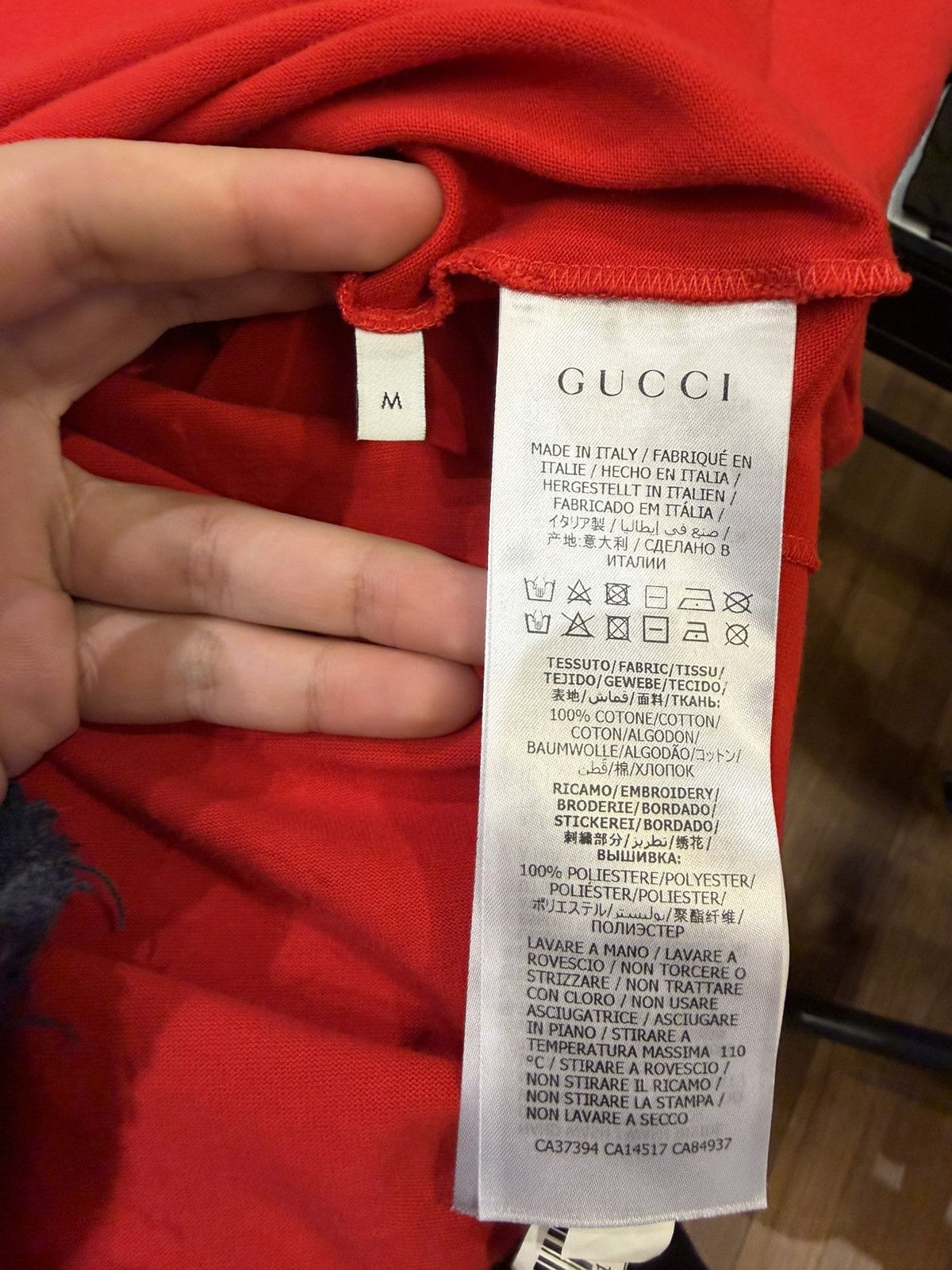 Gucci Gucci Band Flag Tee - Red Size US L / EU 52-54 / 3 - 4 Thumbnail