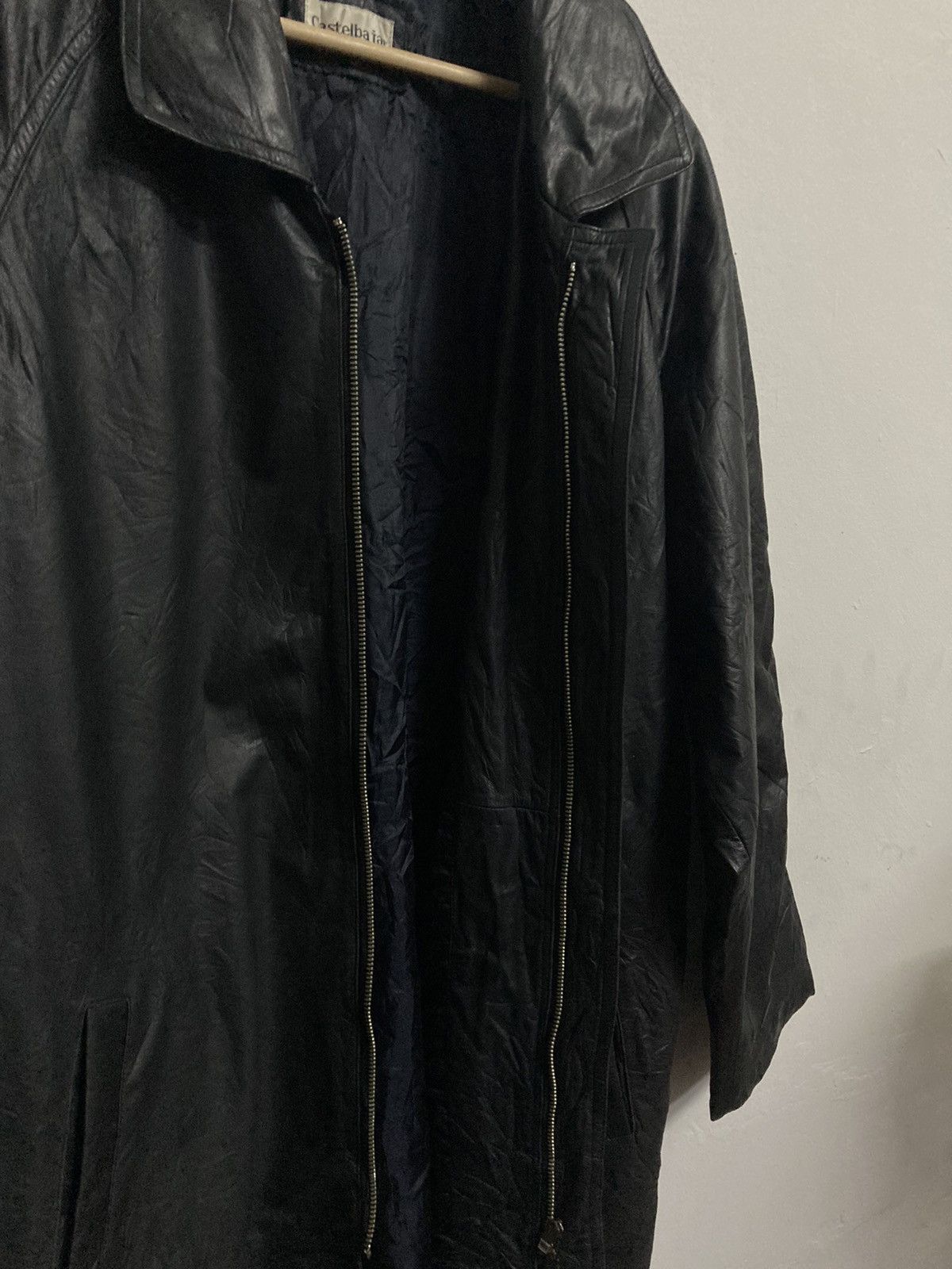 Genuine Leather Vintage Castelbajac Long Leather Jacket Size L Size US L / EU 52-54 / 3 - 16 Thumbnail