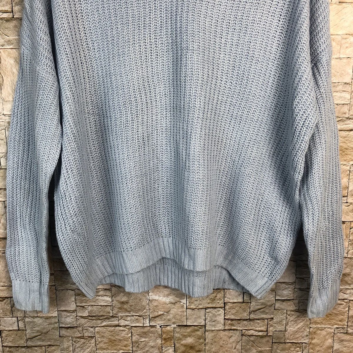 Homespun Knitwear × Japanese Brand Choco Raffine Blue plain Knitwear #A898 Size US M / EU 48-50 / 2 - 6 Thumbnail