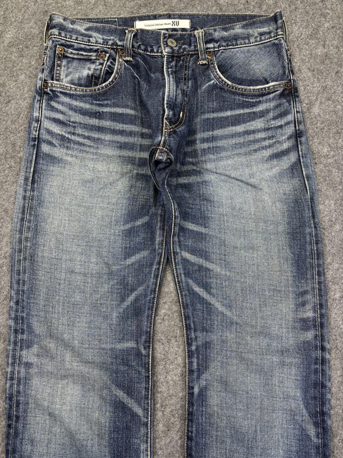 Edwin 💥Raw Fades💥Vintage Edwin Straight Cut Denim K4 Size US 31 - 3 Thumbnail