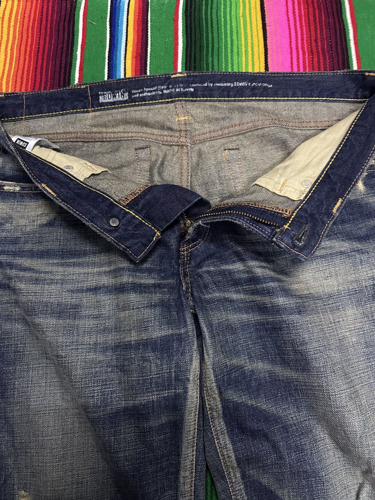 If Six Was Nine 💥Edwin💥Japanese Brand Crazy Design Edwin Lot 503💥 Size US 34 / EU 50 - 13 Thumbnail