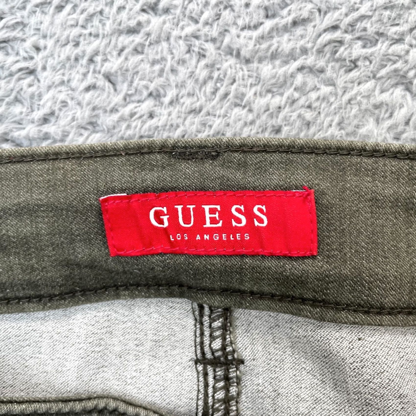 Guess GUESS Jeans Womens Skinny Denim Cotton 29 Green High Rise Tahiana Logo 5-Pocket City Womens Jeans Size 30" / US 8 / IT 44 - 4 Thumbnail