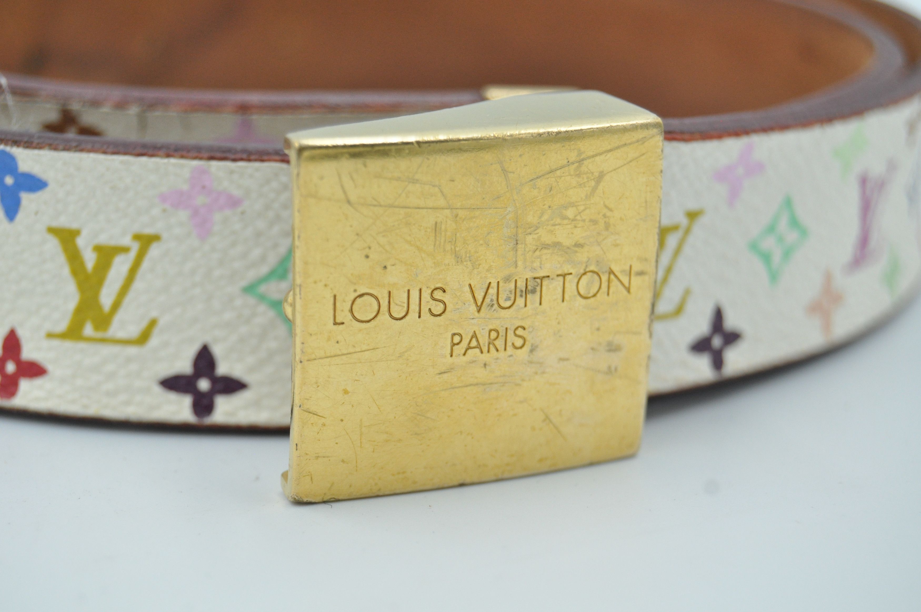 Louis Vuitton × Takashi Murakami LV - Takashi Murakami - 2004 - Monogram Ceinture Calle Belt Size 30 - 3 Thumbnail