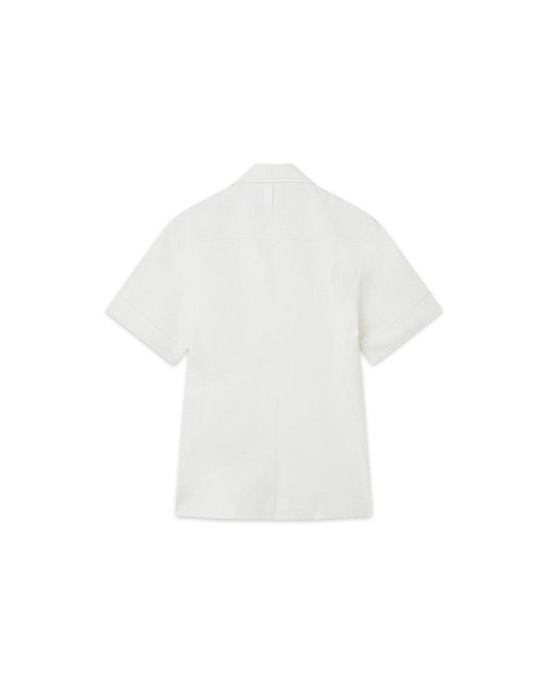Casablanca o1mle0326 Short Sleeve Box Pleats Jacket in White Size US S / EU 44-46 / 1 - 2 Thumbnail