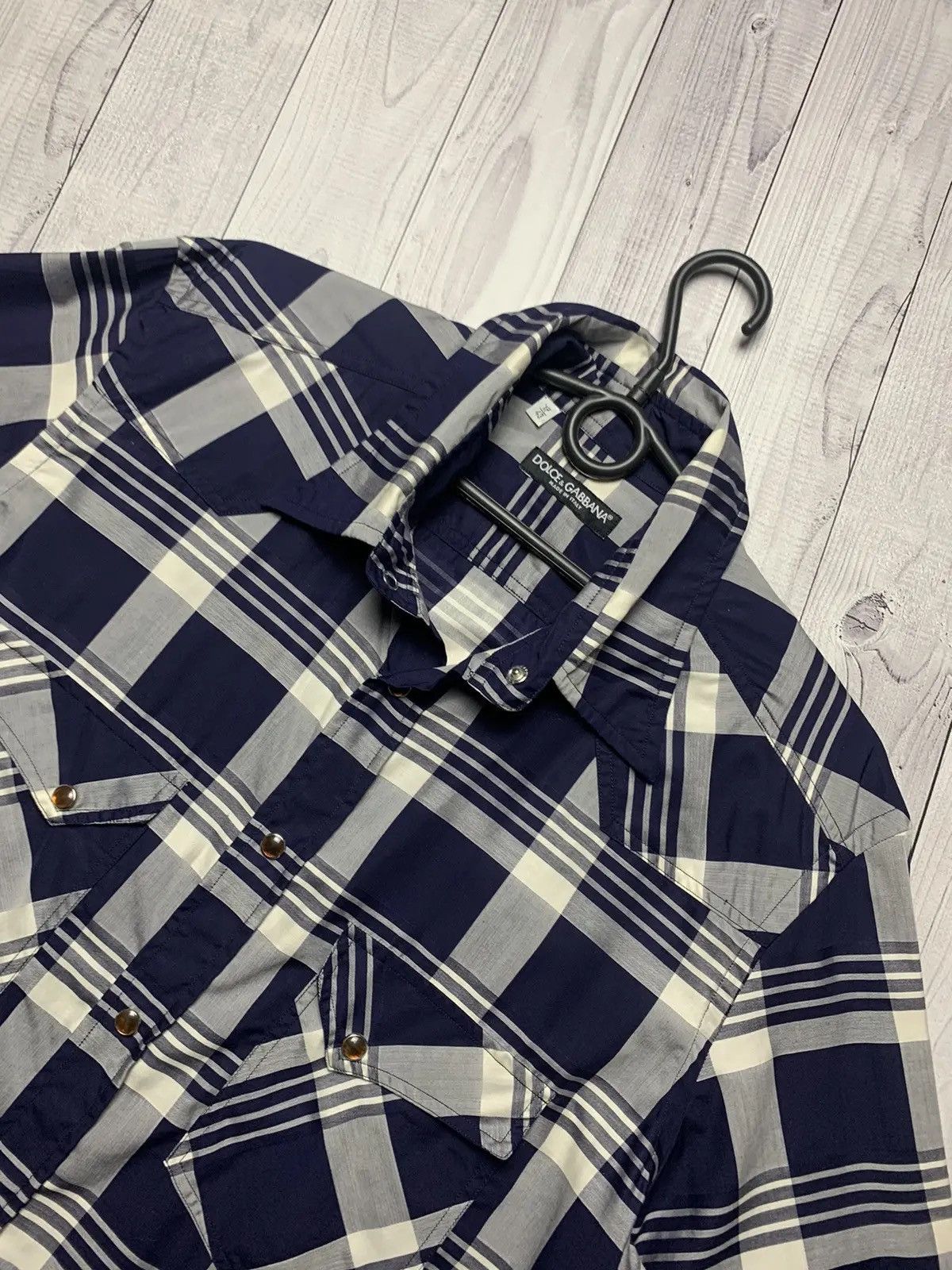 Dolce & Gabbana Dolce & Gabbana plaid shirt navy Size US S / EU 44-46 / 1 - 2 Thumbnail