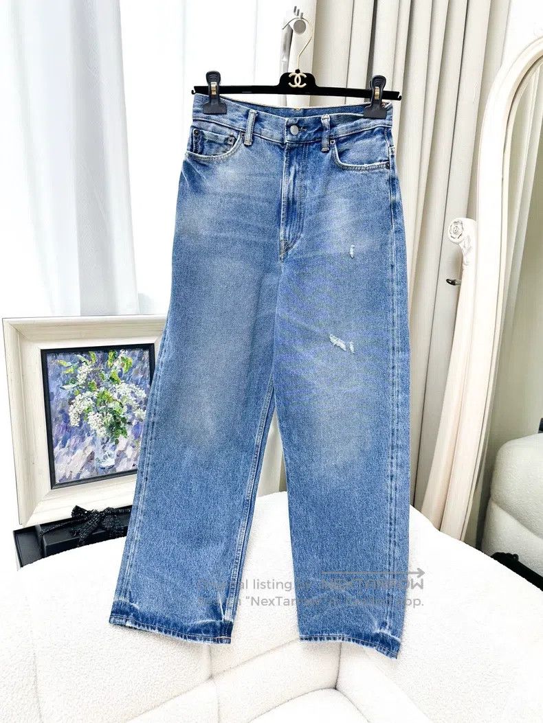Acne Studios Acne Studios Blue Retro Wide-Leg Denim Pants Size 26" / US 2 / IT 38 - 1 Thumbnail