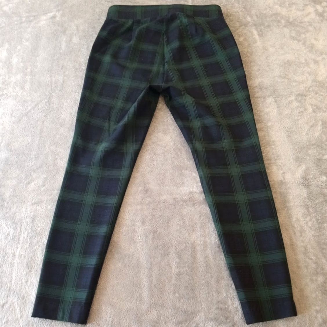 Loft Loft Petites Legging Crop Pants Womens PS Green Blue Plaid Pull On Skinny Size 28" / US 6 / IT 42 - 2 Thumbnail