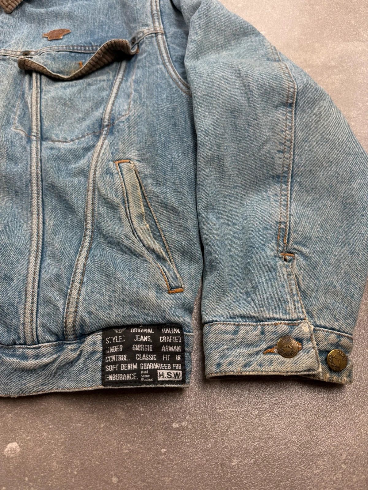 Armani Armani denim jacket vintage 1980s work wear made in Italy Size US L / EU 52-54 / 3 - 4 Thumbnail