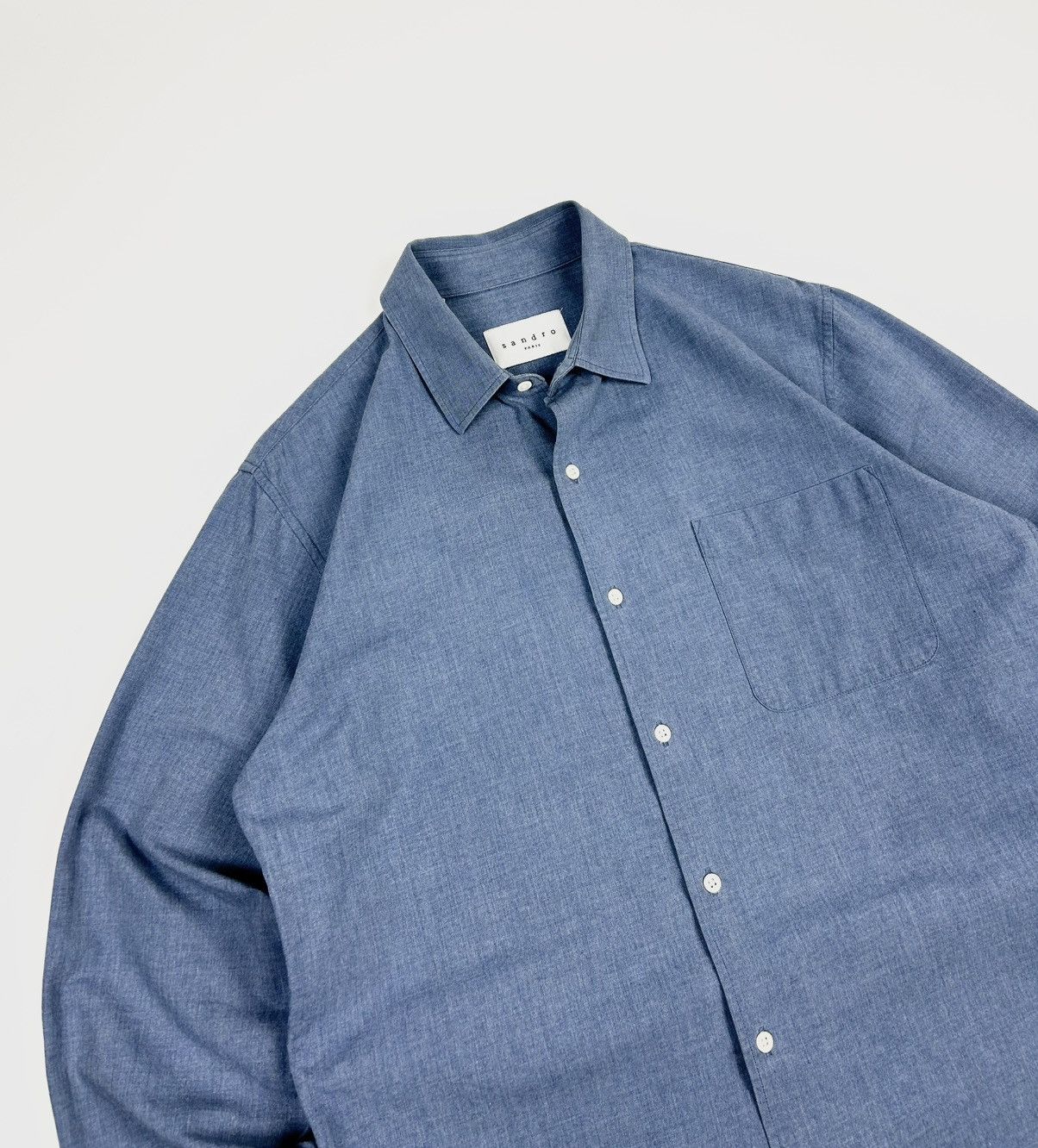Sandro × Vintage Sandro Paris Luxury Button up Shirts Size US L / EU 52-54 / 3 - 4 Thumbnail