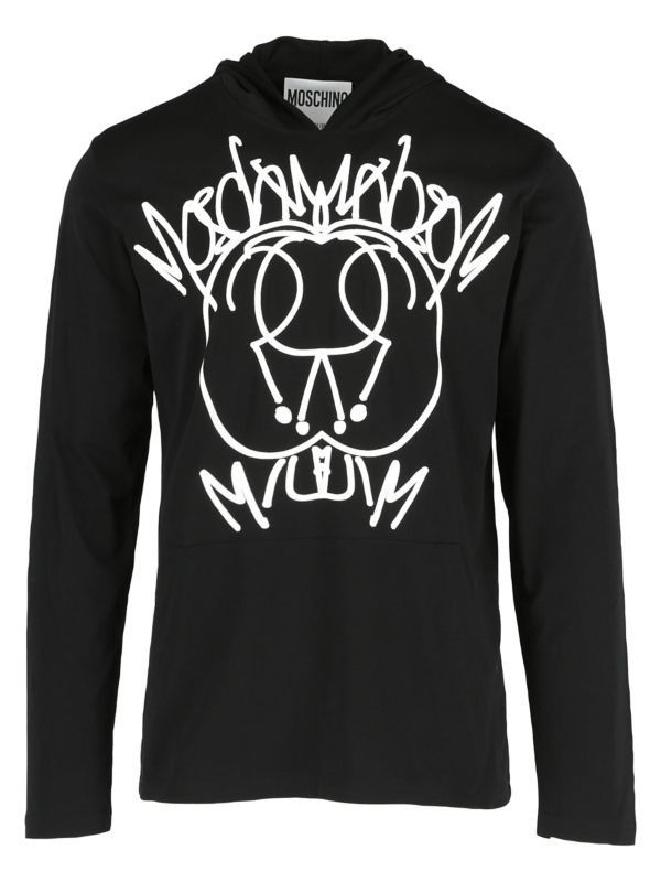 Moschino Scribble Logo Cotton Hoodie Size US M / EU 48-50 / 2 - 1 Thumbnail