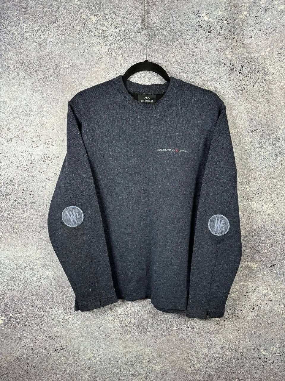 Valentino Valentino Sport Lana Wool Sweatshirt Blue Vintage Large Size US L / EU 52-54 / 3 - 1 Thumbnail