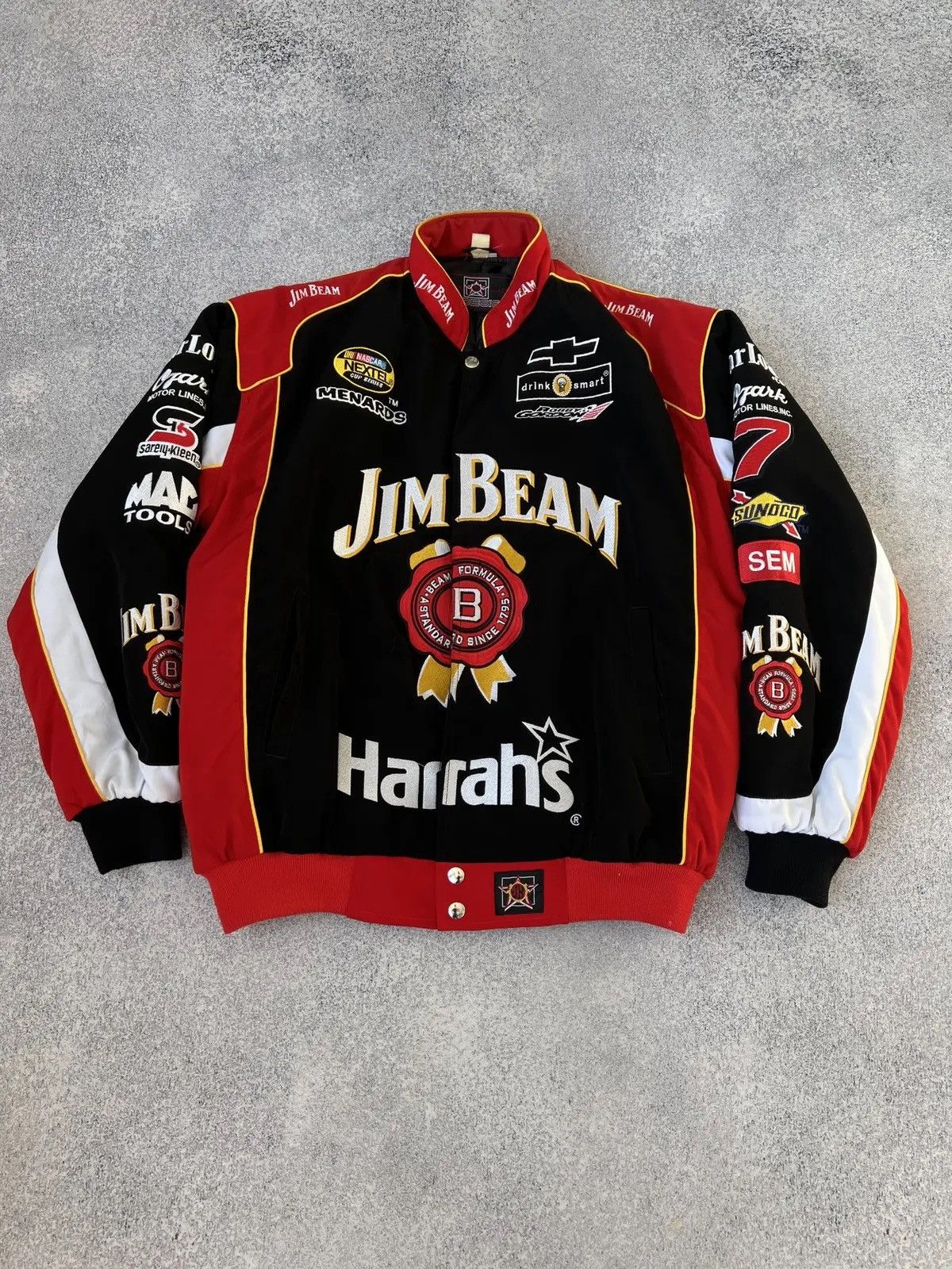 Designer × Vintage Vintage Jim Beam Nascar Jacket Size US L / EU 52-54 / 3 - 3 Thumbnail