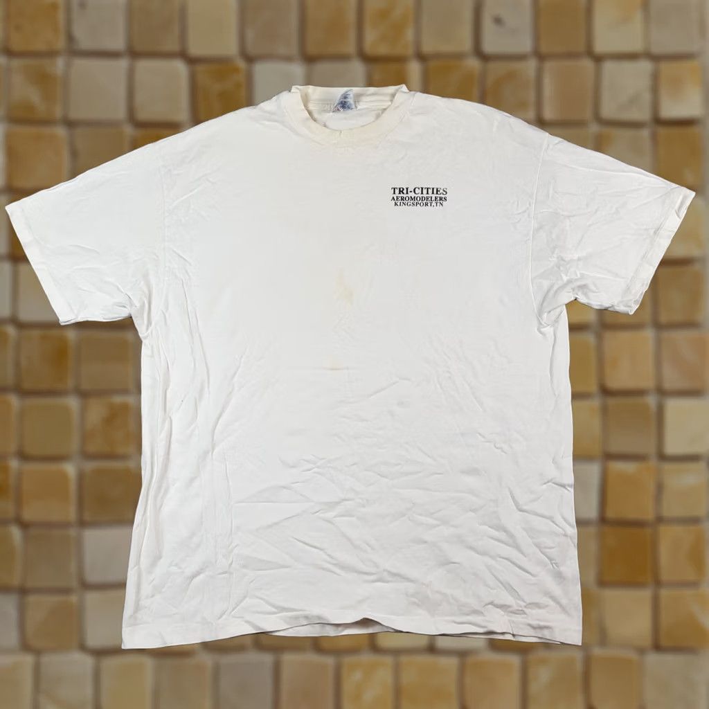 Hanes Vintage Hanes T-Shirt Aeromodelers Airport Model Plane XL White 90s Mens Shirt 90s, Outdoor, Retro, Y2K, Vintage, Airplane, Aero Shirts Size US XL / EU 56 / 4 - 1 Thumbnail