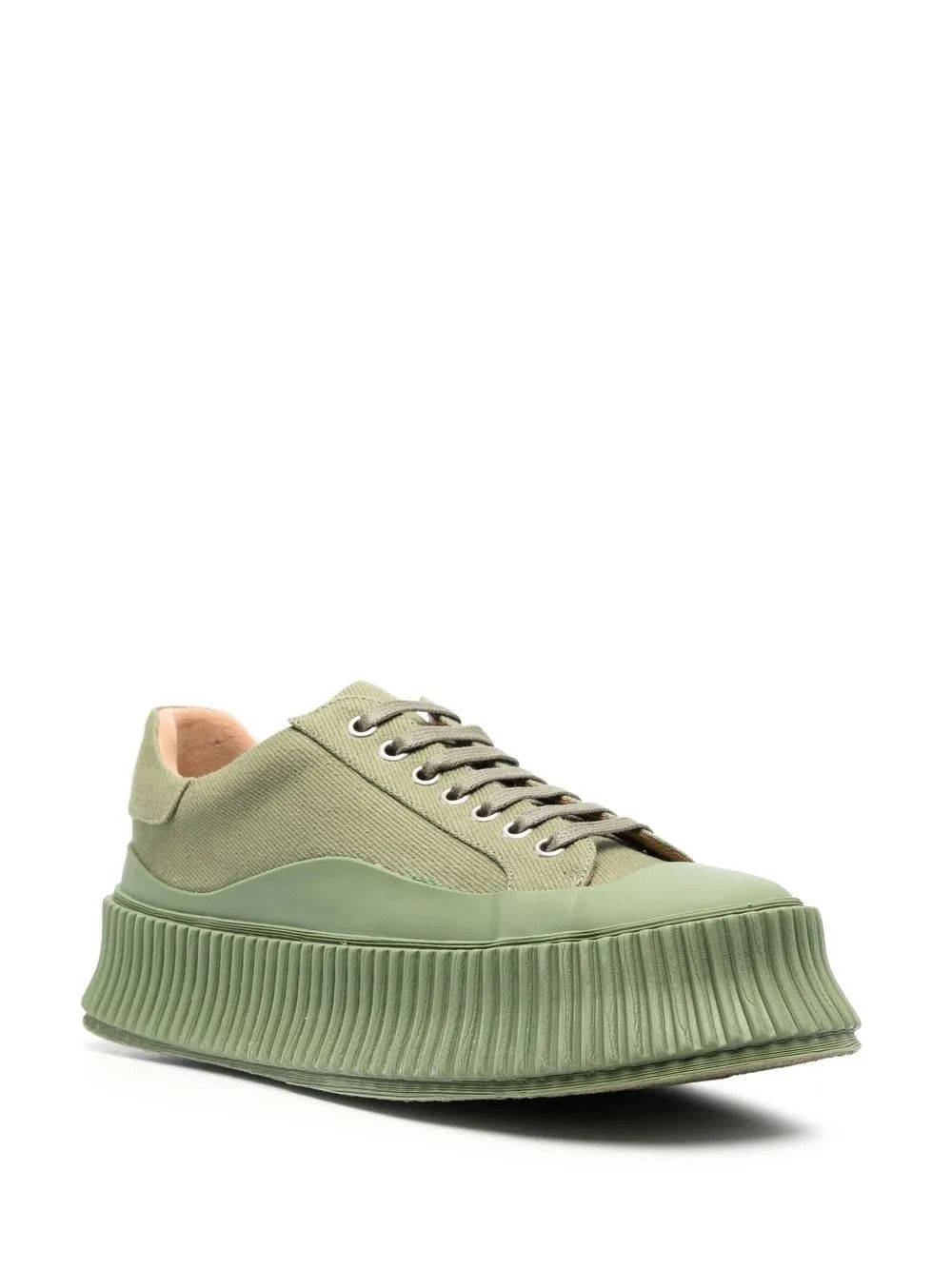 Jil Sander o1y1025 Low-Top Sneakers in Militarty Green Size US 8 / IT 38 - 2 Thumbnail