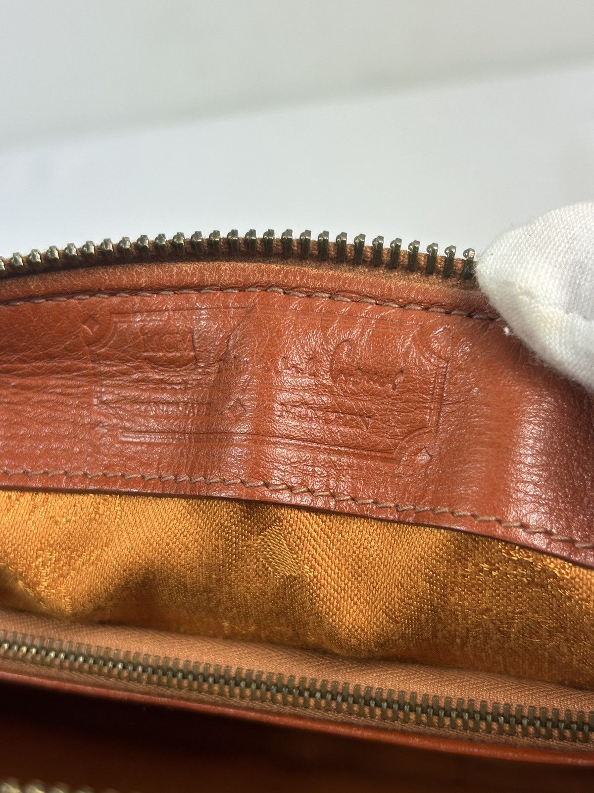 MCM MCM Cognac Leather Boston Bag Size ONE SIZE - 6 Thumbnail