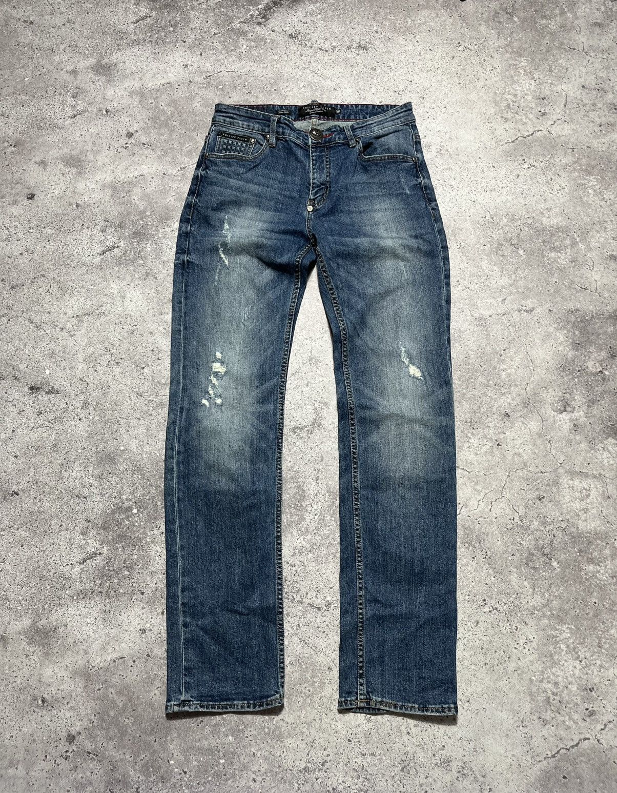 Philipp Plein Philipp Plein Cowboy ILLegal Fight Club Straight Cut Jeans Size US 32 / EU 48 - 1 Thumbnail