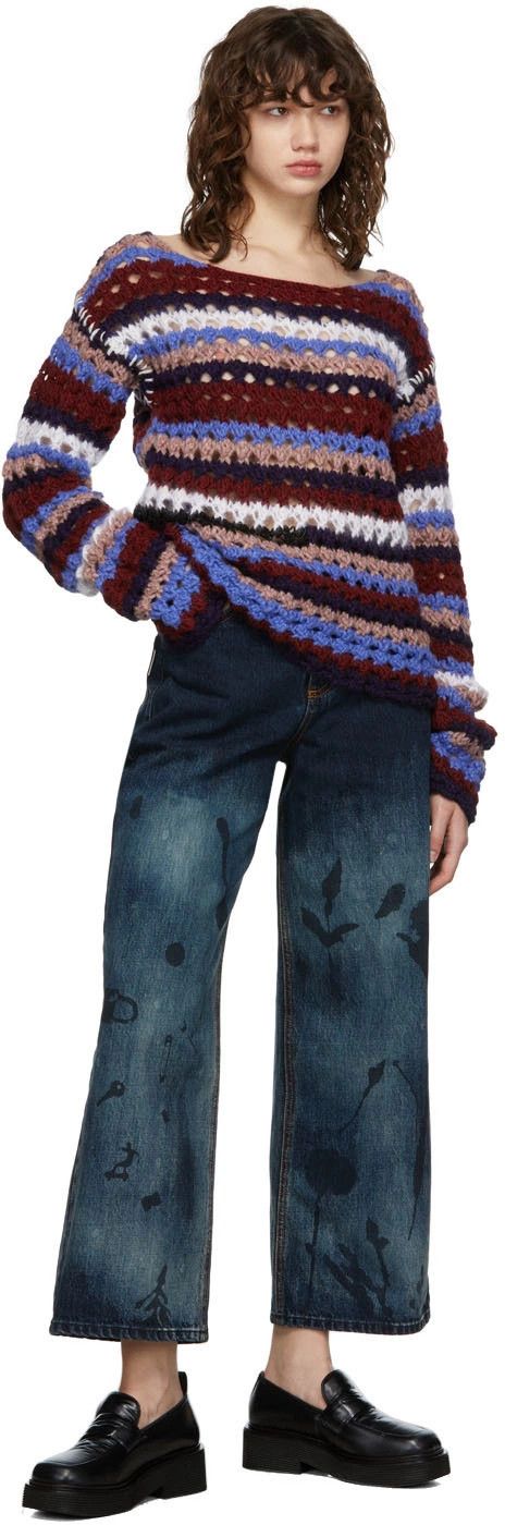 Marni o1y1125 Crewneck Sweater in Multicolor Size S / US 4 / IT 40 - 4 Thumbnail