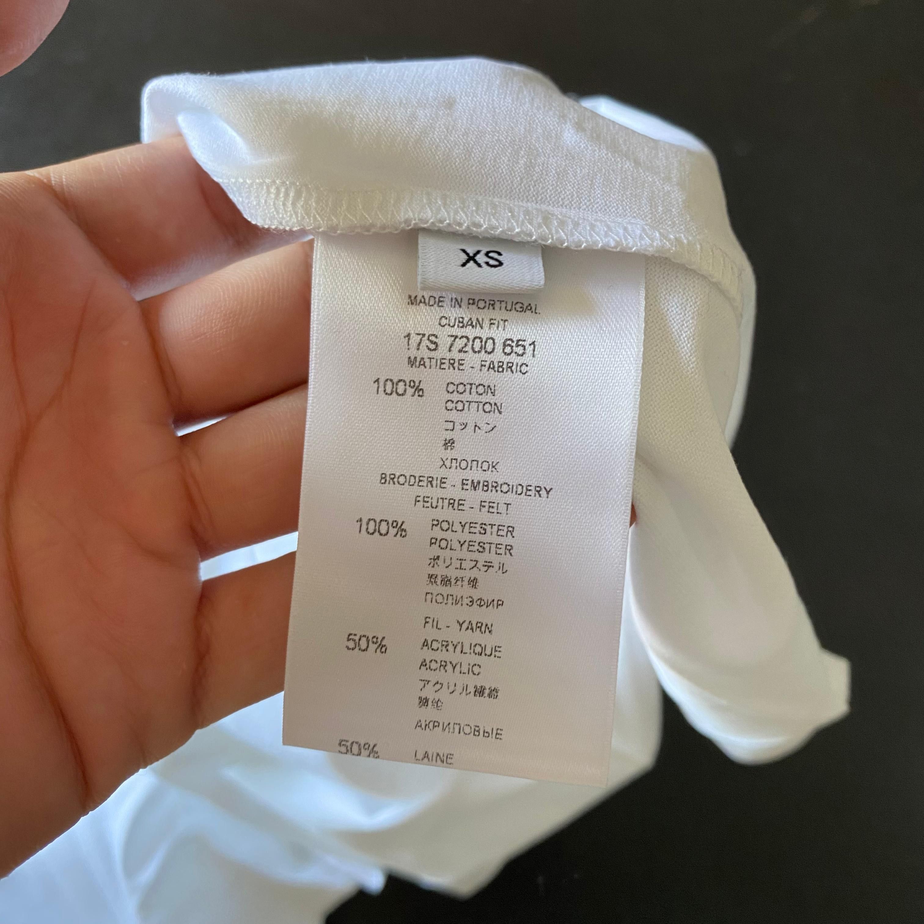 Givenchy White and Black Felt 5 Stars T-Shirt Size XS / US 0-2 / IT 36-38 - 6 Thumbnail