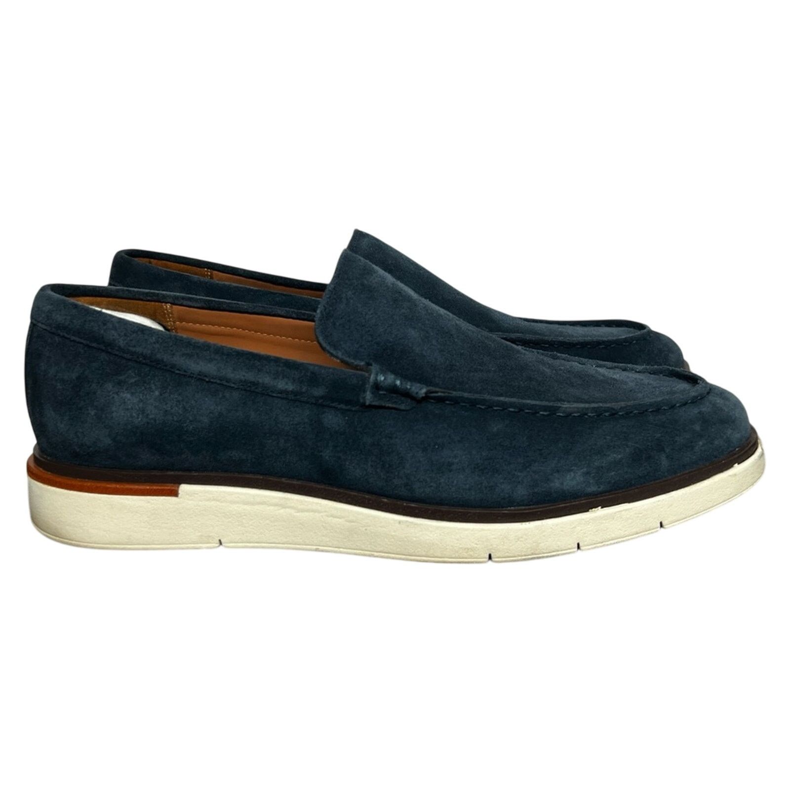 Allen Edmonds Allen Edmonds "CARSON" HYBRID Venetian Navy Suede Loafers Size US 11 / EU 44 - 2 Thumbnail