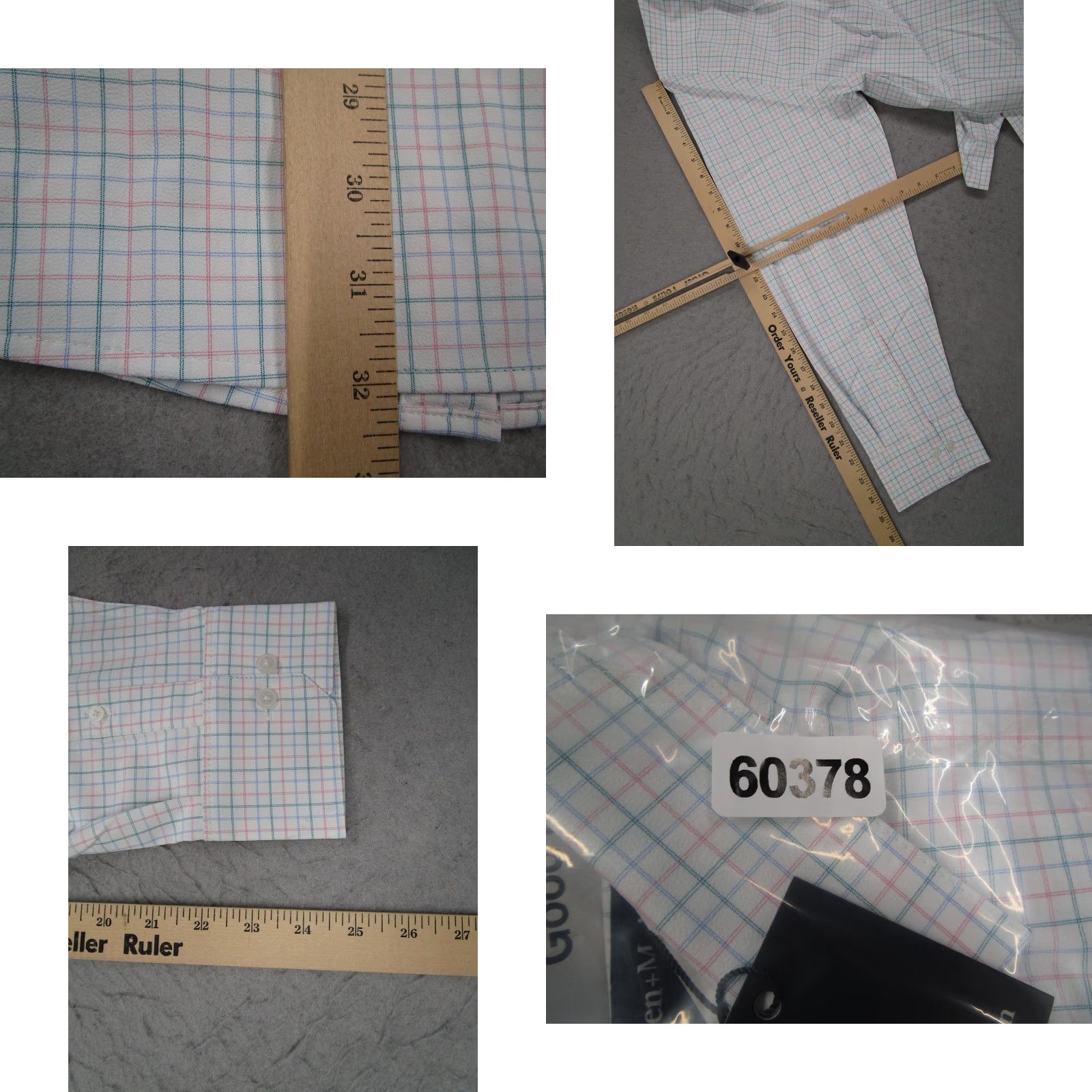 Mizzen+Main Mizzen+Main Leeward Shirt Mens XL White Cameron Plaid Classic Dress Long Sleeve Size 46R - 8 Thumbnail