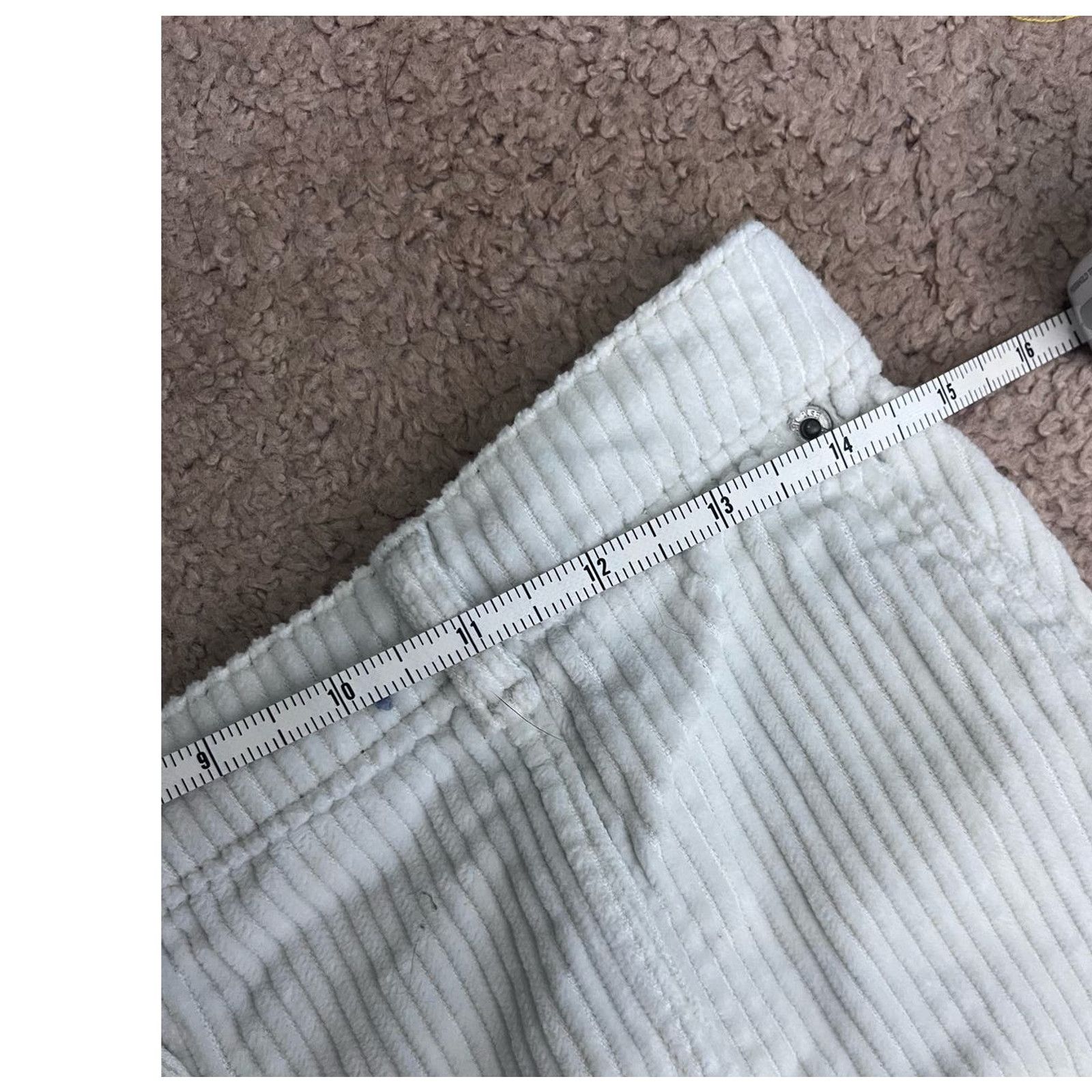 Abercrombie & Fitch Vintage White Corduroy Abercrombie and Fitch Skirt M Size 32" / US 10 / IT 46 - 3 Thumbnail
