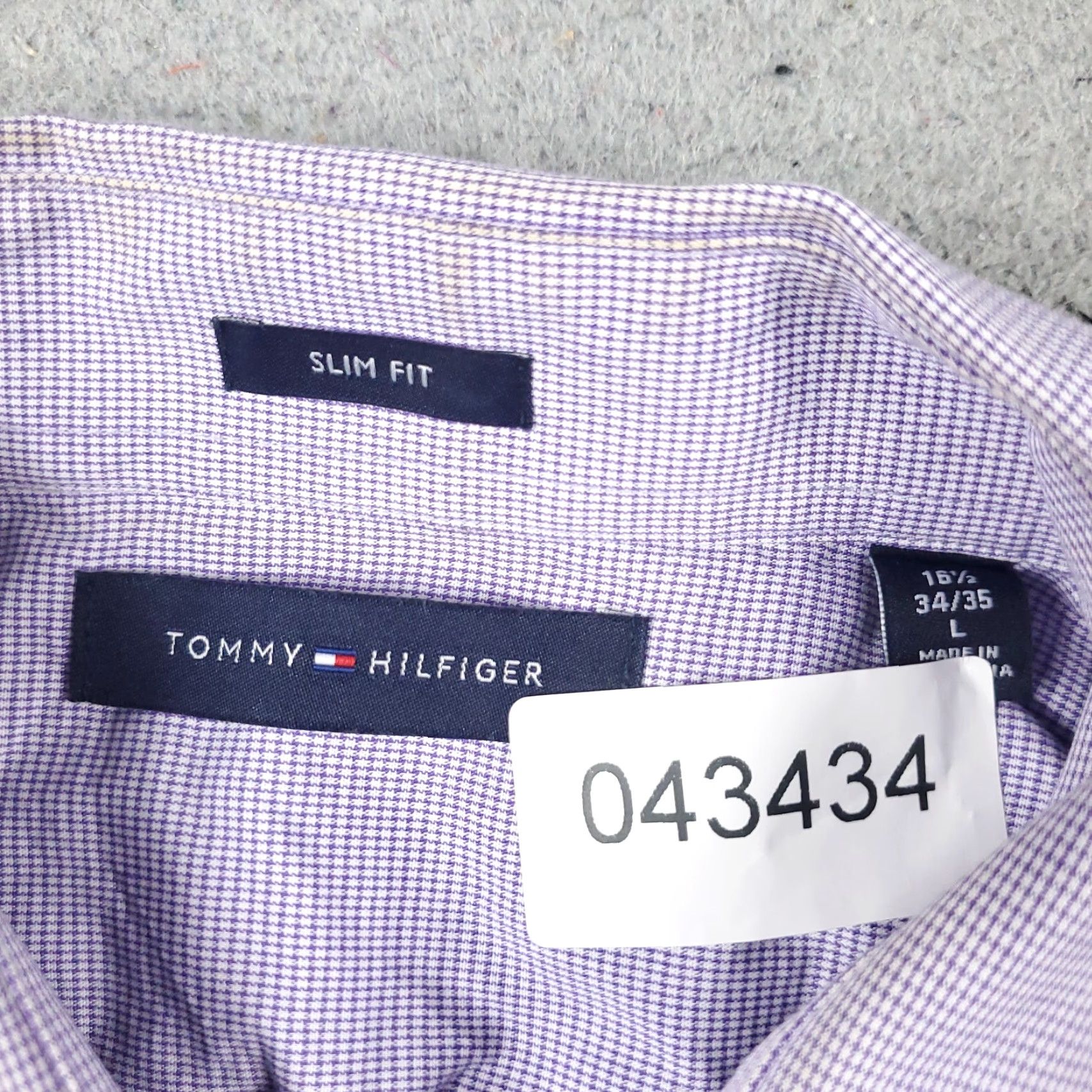 Tommy Hilfiger Tommy Hilfiger Shirt Mens Large Purple Casual Button Up Long Sleeve Size US L / EU 52-54 / 3 - 7 Thumbnail