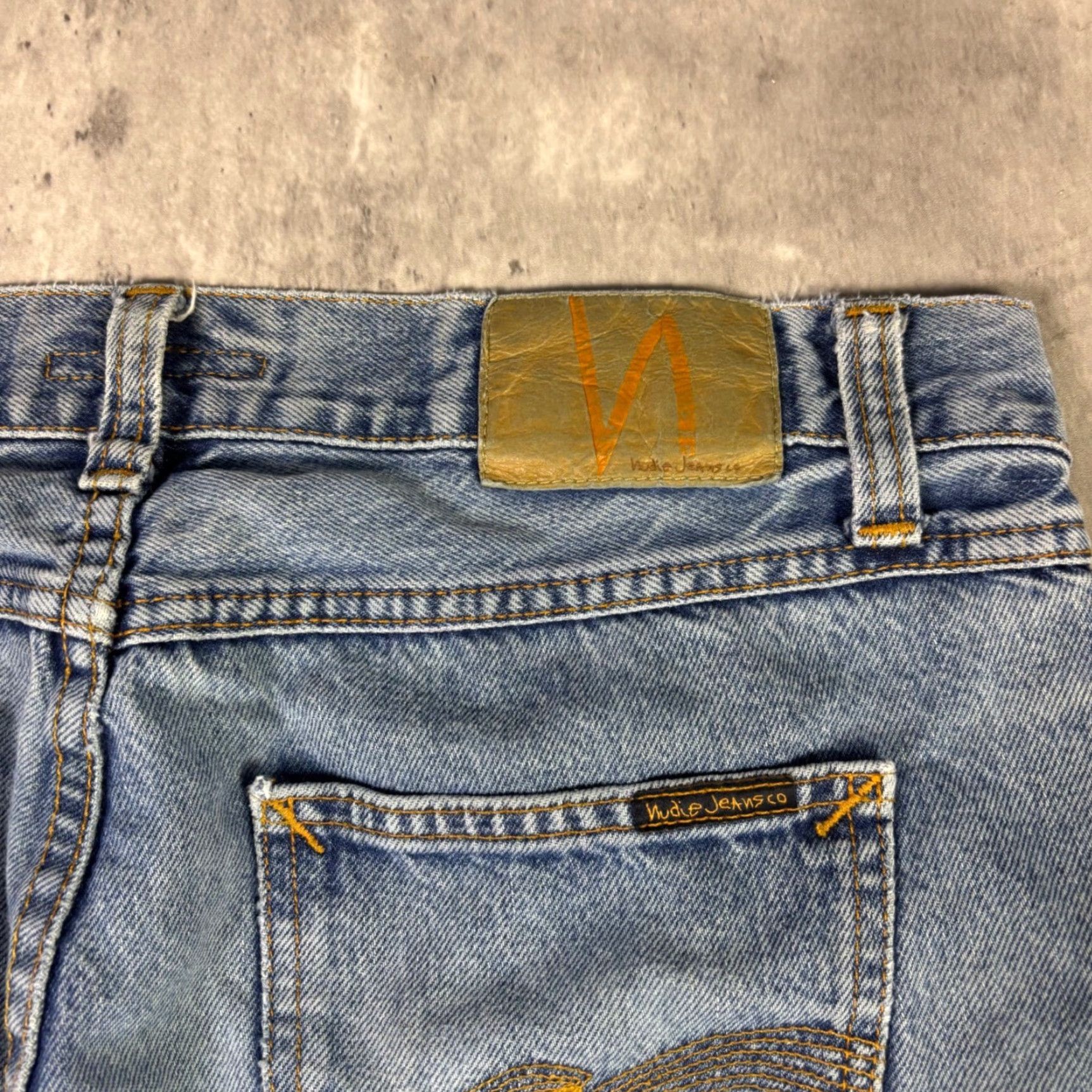 Nudie Jeans Nudie Jeans Co Mens Straight Leg Denim Jeans Light Wash Distressed Size 34x31 Jeans Mens Straight Leg Denim Light Wash Distressed 34x31 Size US 34 / EU 50 - 7 Thumbnail
