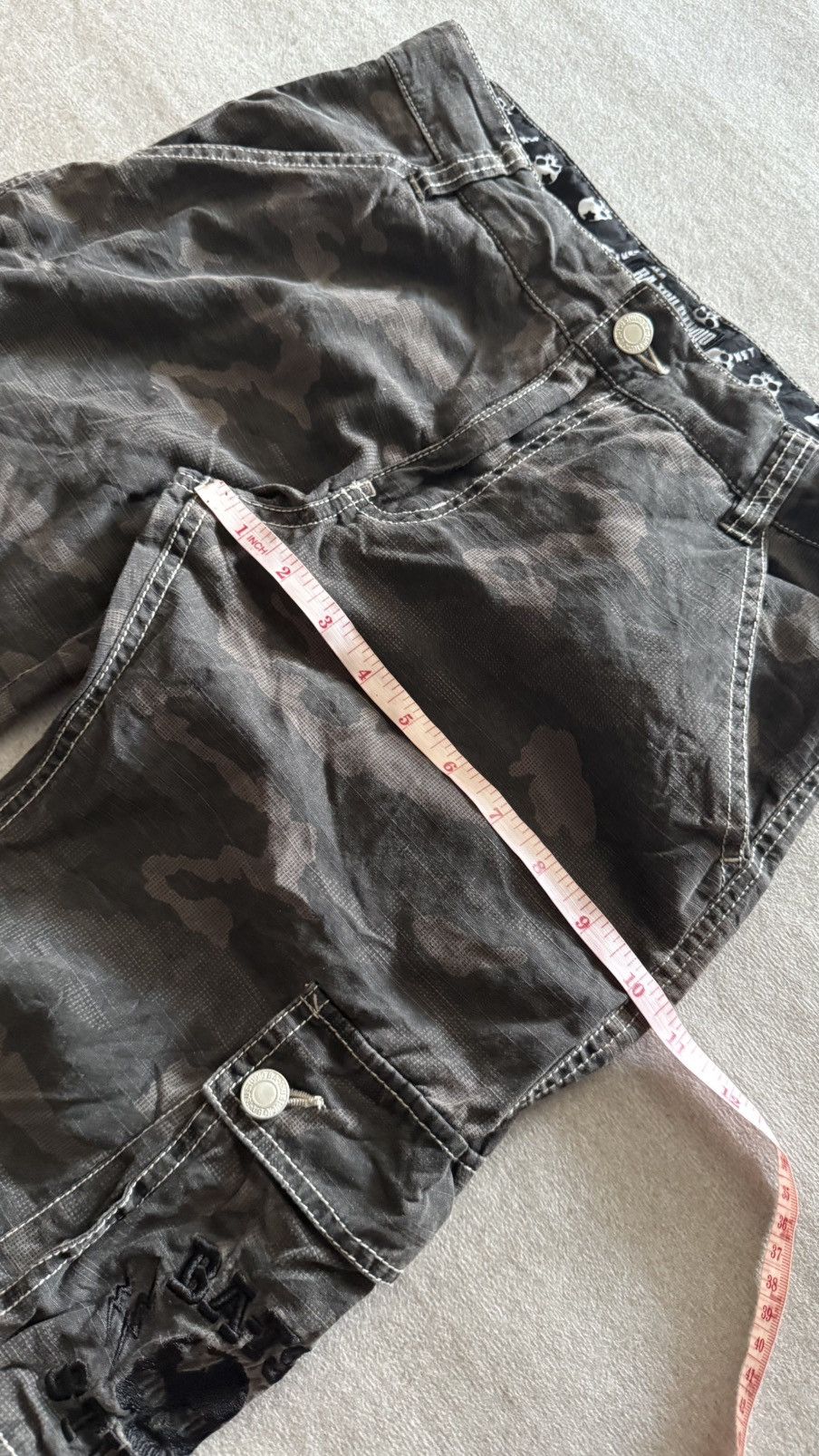 Japanese Brand Rare Ba-Tsu Studio Skull Embroidery Camo Tactical Pants Size US 28 / EU 44 - 15 Thumbnail