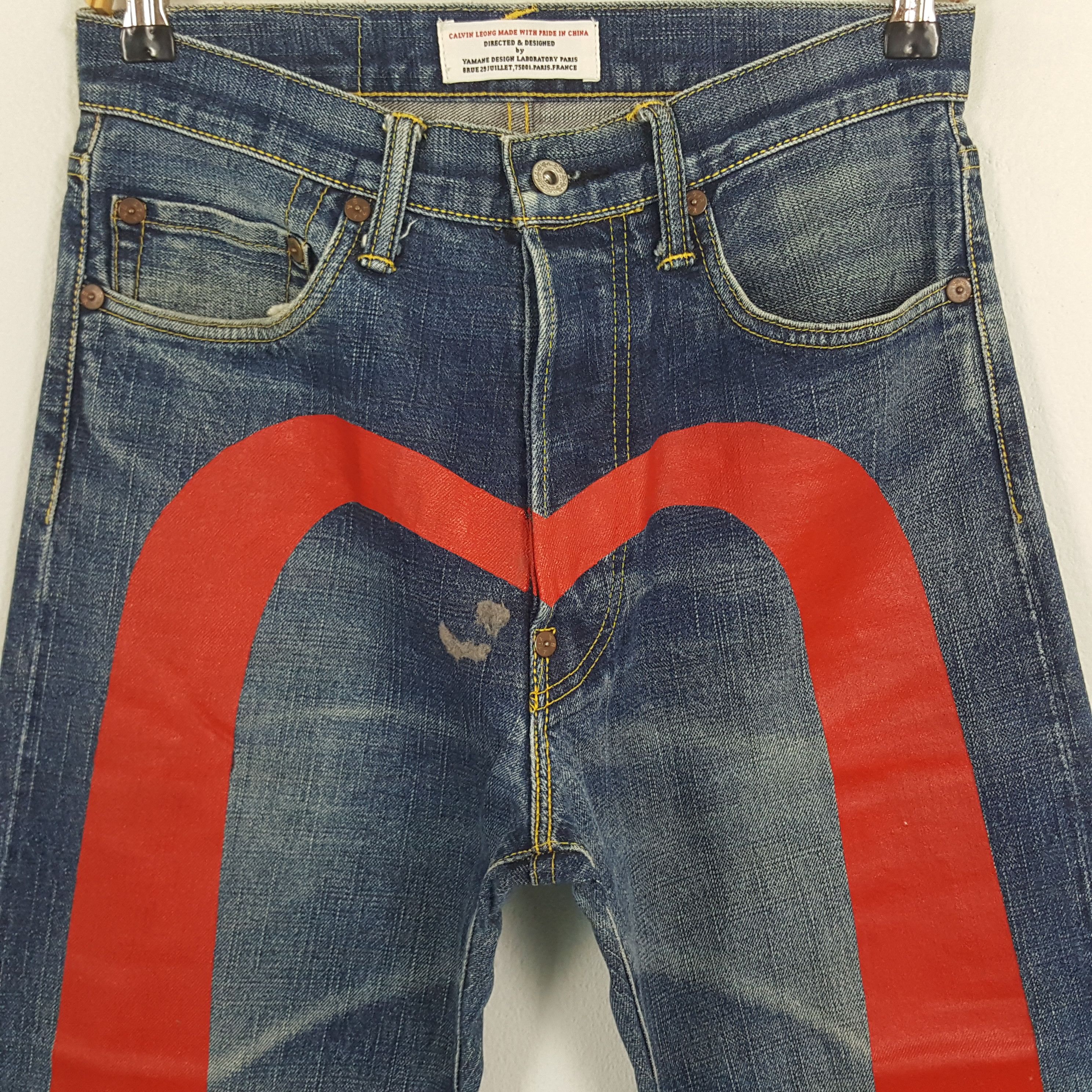 Evisu × Japanese Brand × Vintage Vintage Evisu Paris Japanese Brand Daicock Custom Denim Jean Size US 28 / EU 44 - 2 Thumbnail