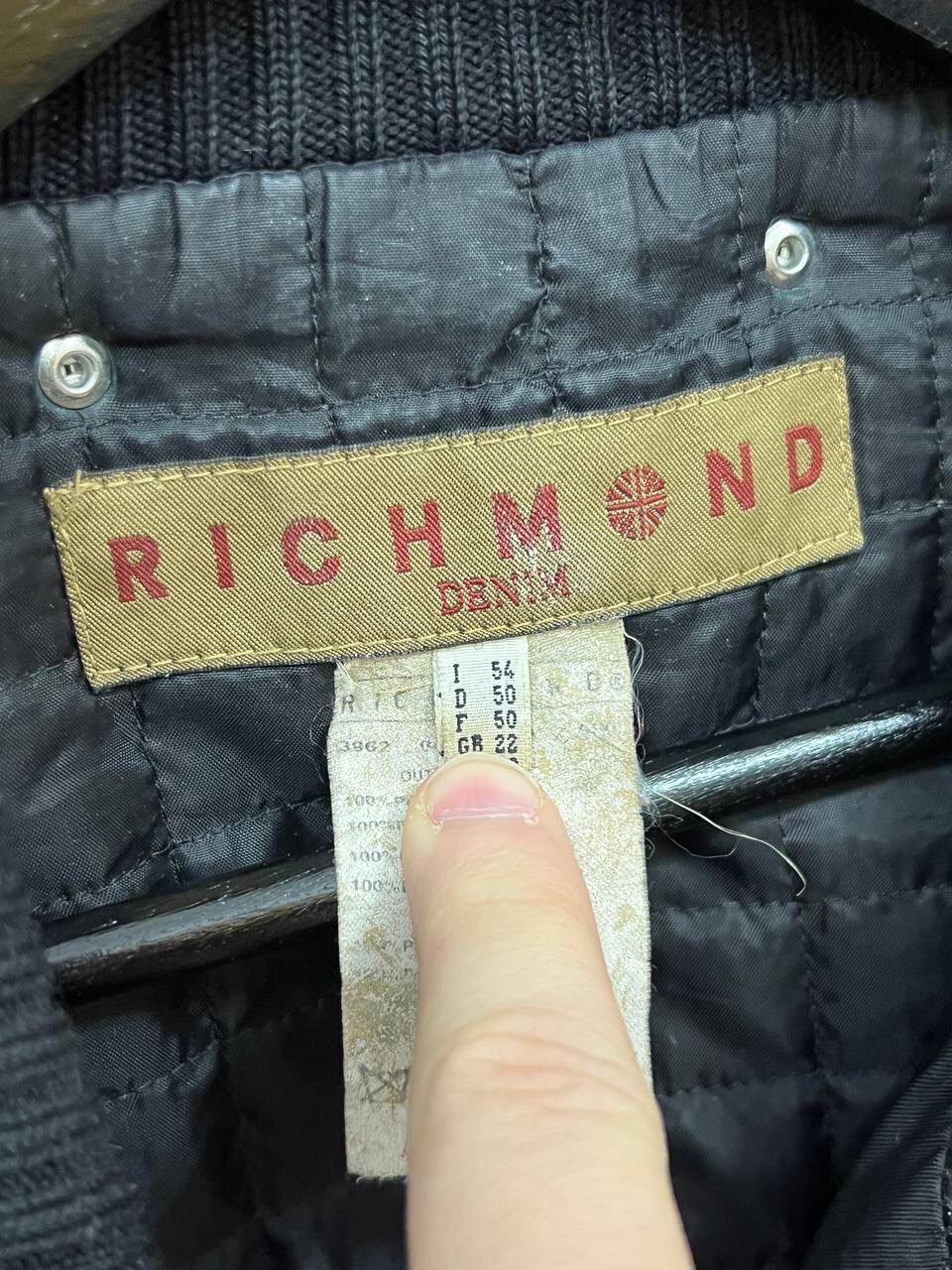 John Richmond Vintage Abstract Design Richmond Leather Bomber Size US L / EU 52-54 / 3 - 9 Thumbnail