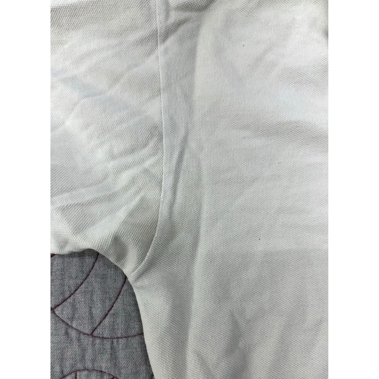 Fruit Of The Loom VINTAGE Fruit of the Loom Tennis Polo Shirt M USA White Mens 90s Size US M / EU 48-50 / 2 - 6 Thumbnail