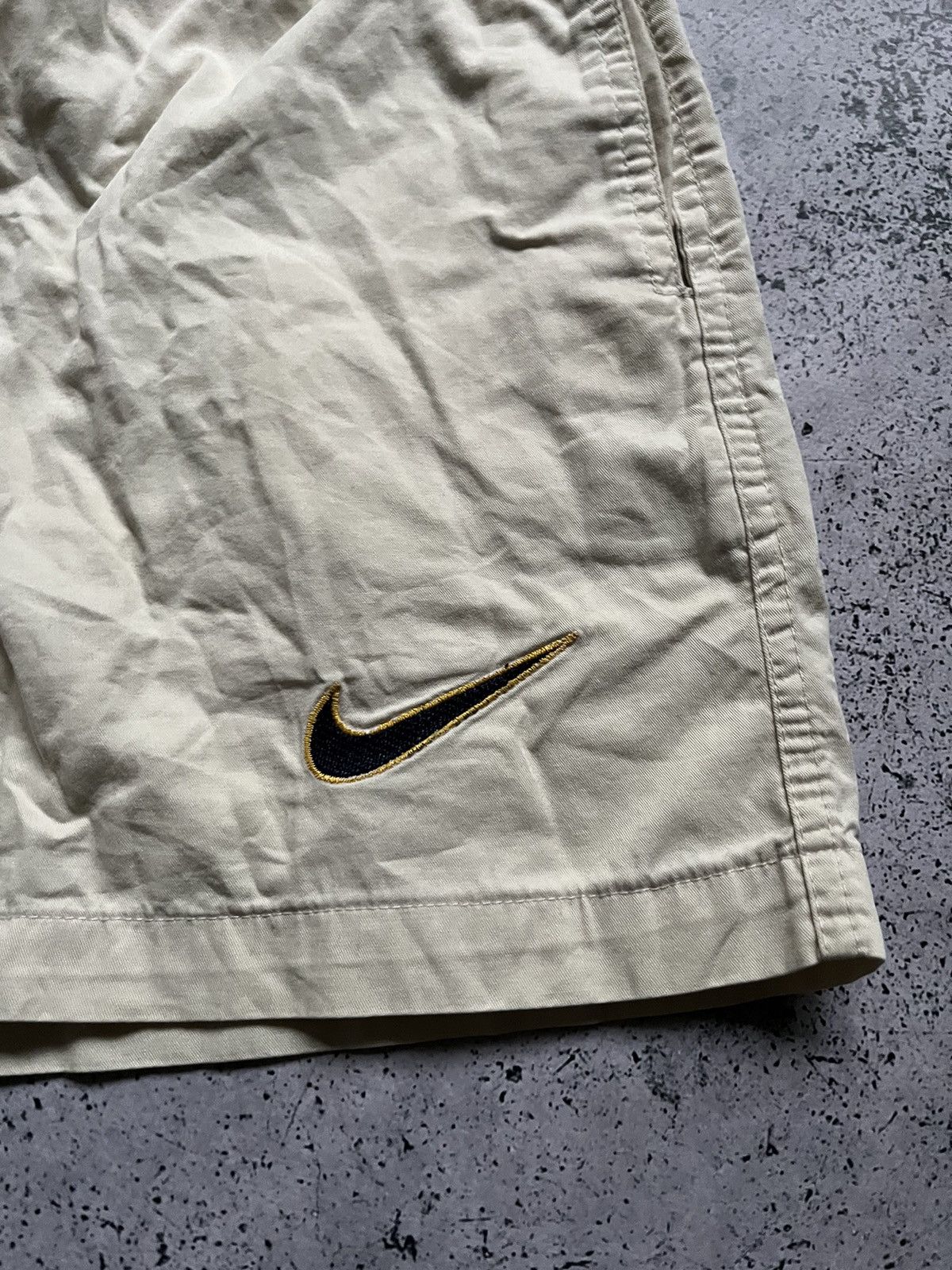 Nike × Vintage Vintage Nike Drill Nylon Shorts Mini Swoosh Y2K USA Size US 32 / EU 48 - 2 Thumbnail