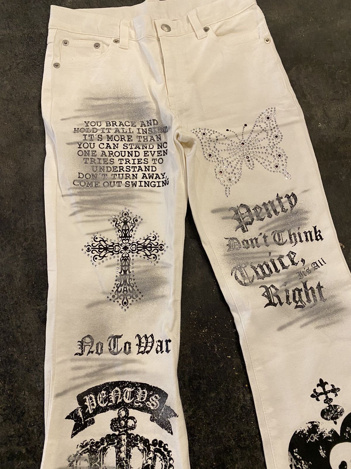 If Six Was Nine × Japanese Brand × Le Grande Bleu (L.G.B.) Y2k Pentys Japan Cross wise flare Jeans Size 26" / US 2 / IT 38 - 2 Thumbnail