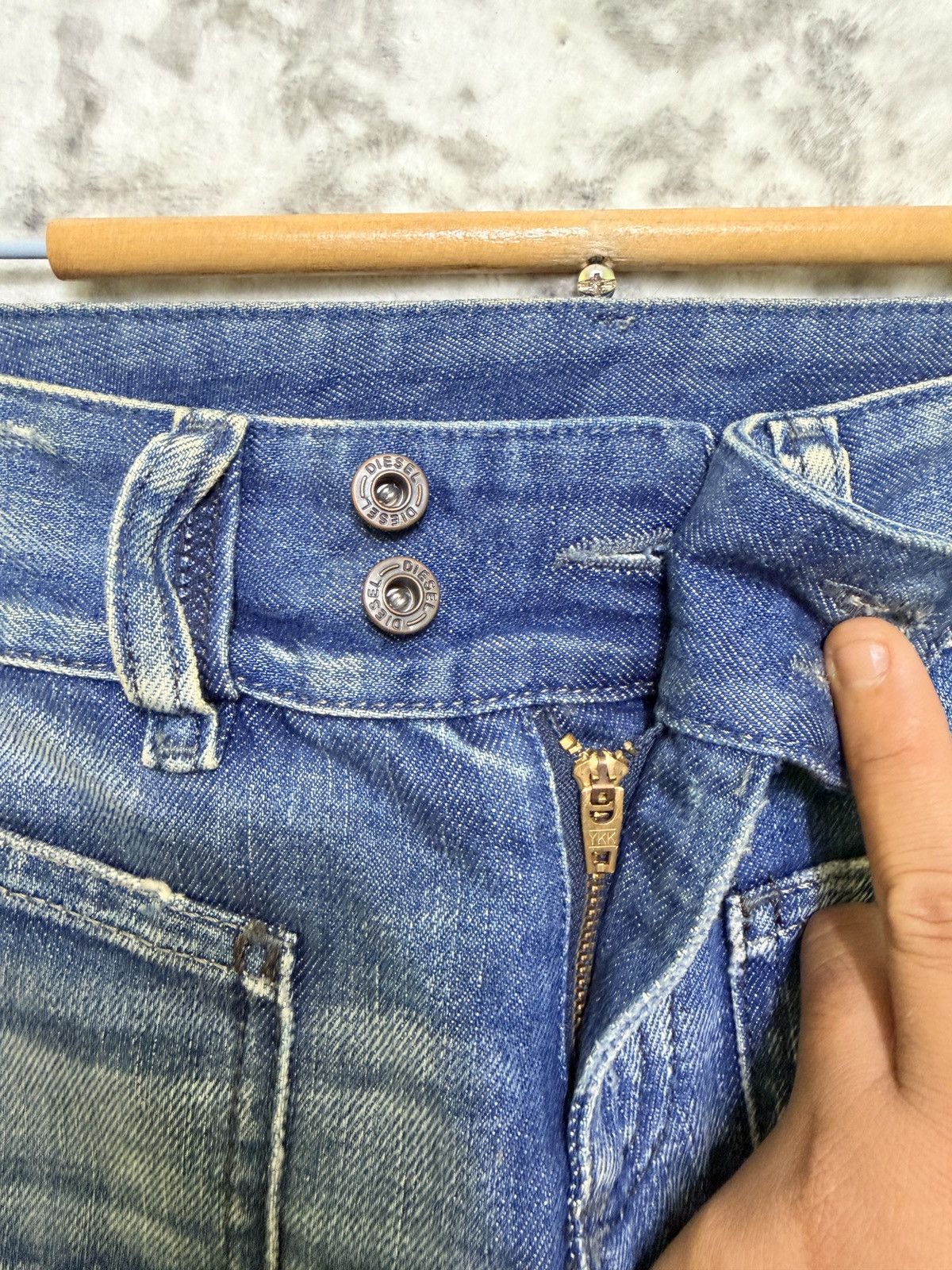 Diesel Diesel Bootcut Y2K Low Rise Distressed Light Wash Denim Size US 28 / EU 44 - 8 Thumbnail