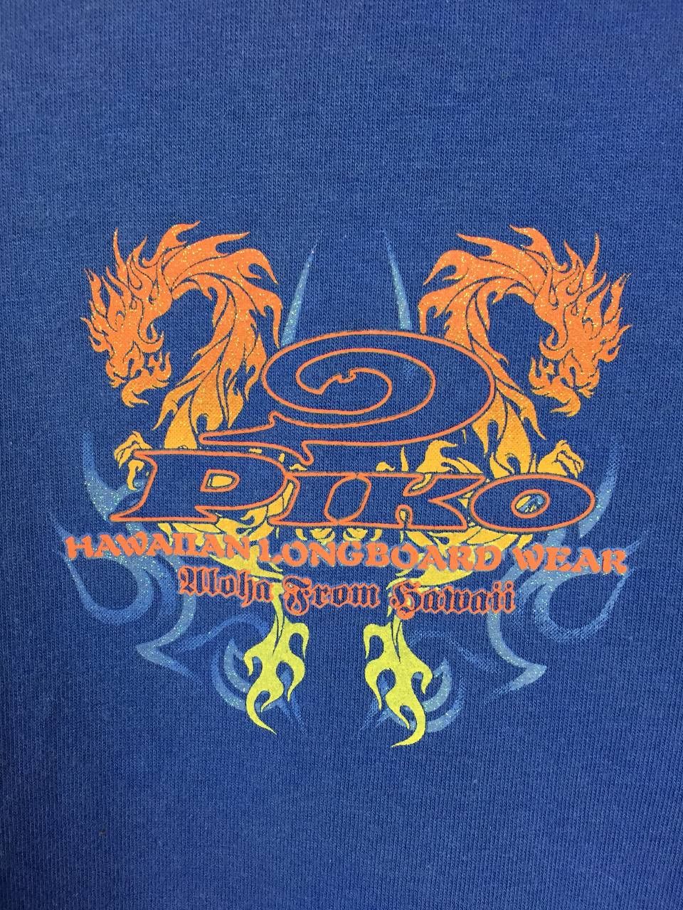 Vintage Vtg Piko Hawaiian Longboard Wear Dragon Surf Long Sleeve Tee Size US XL / EU 56 / 4 - 8 Thumbnail